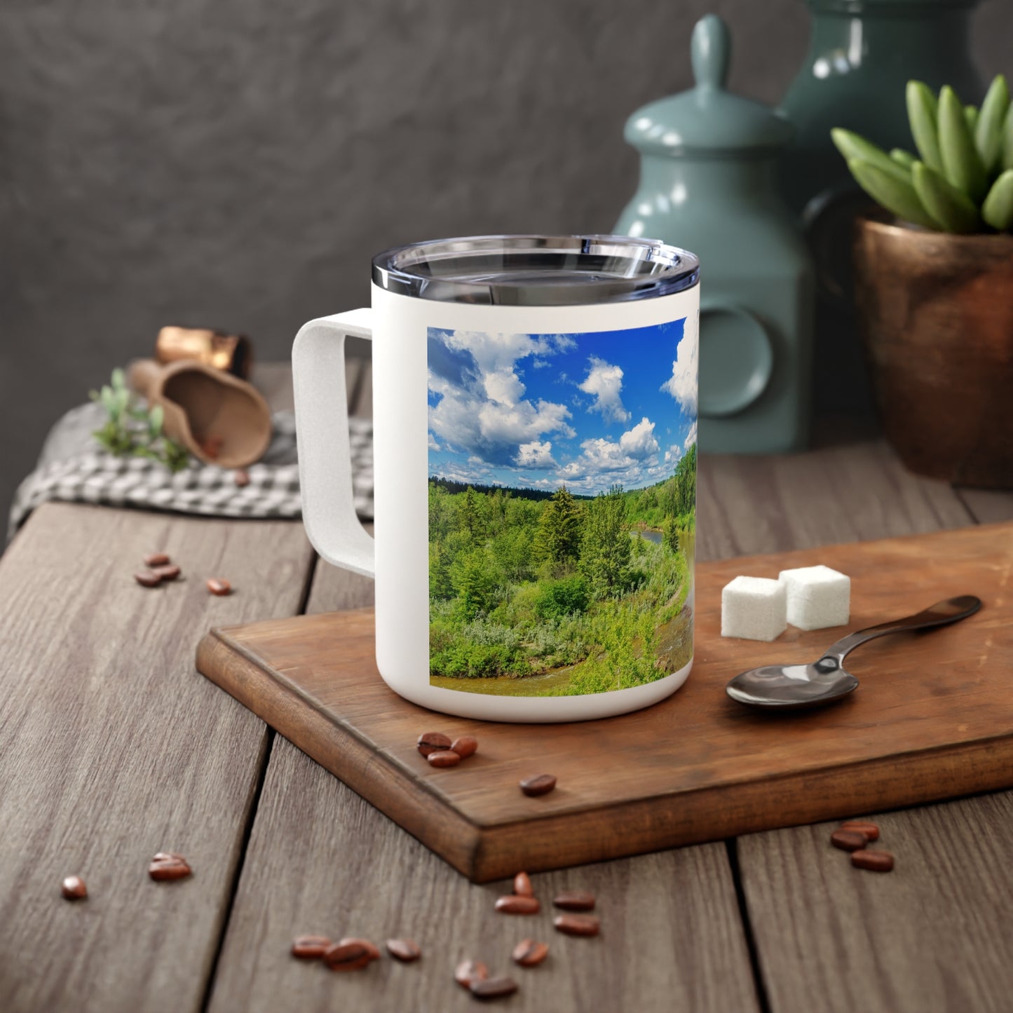 Insulated Coffee Mug, 10oz - Fish Creek Park Votier's Flats Lookout