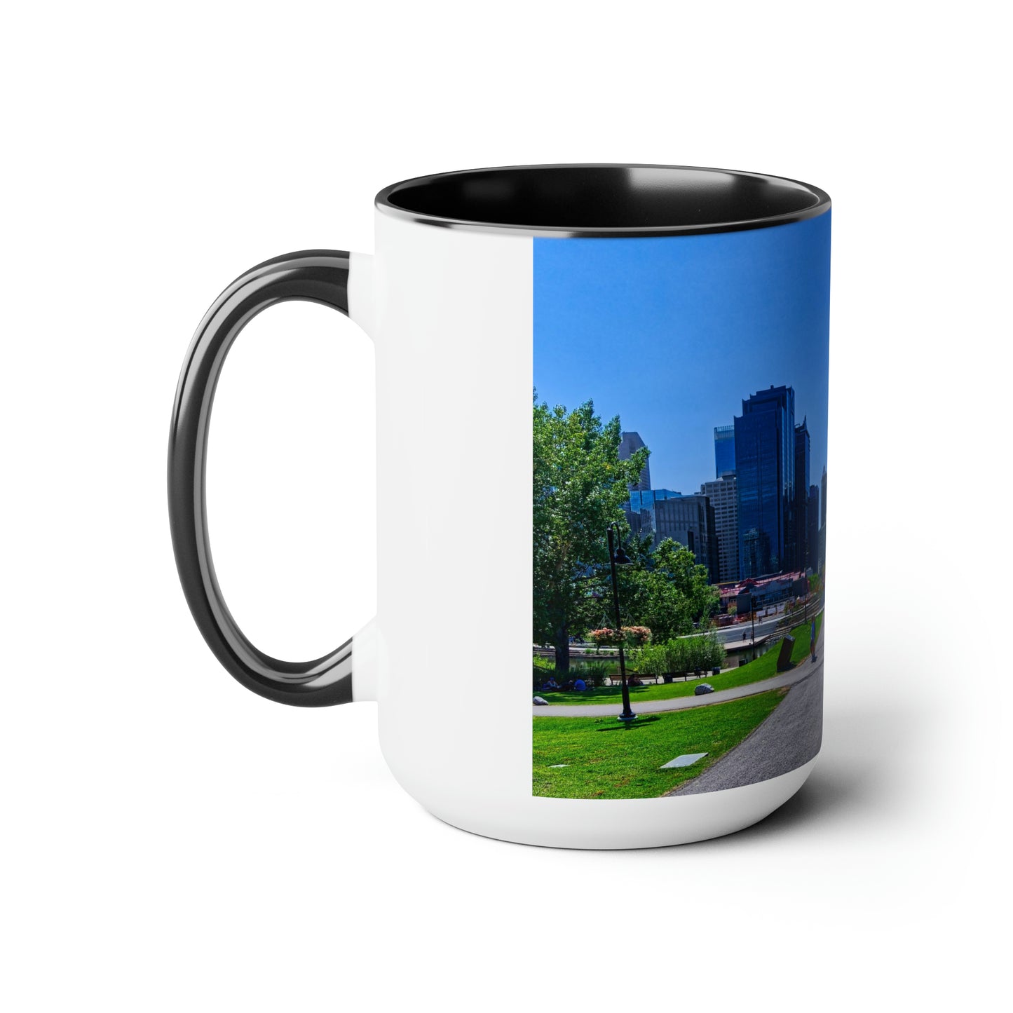 Accent Coffee Mugs, 15oz - Downtown Calgary Prince's Island Park HDR