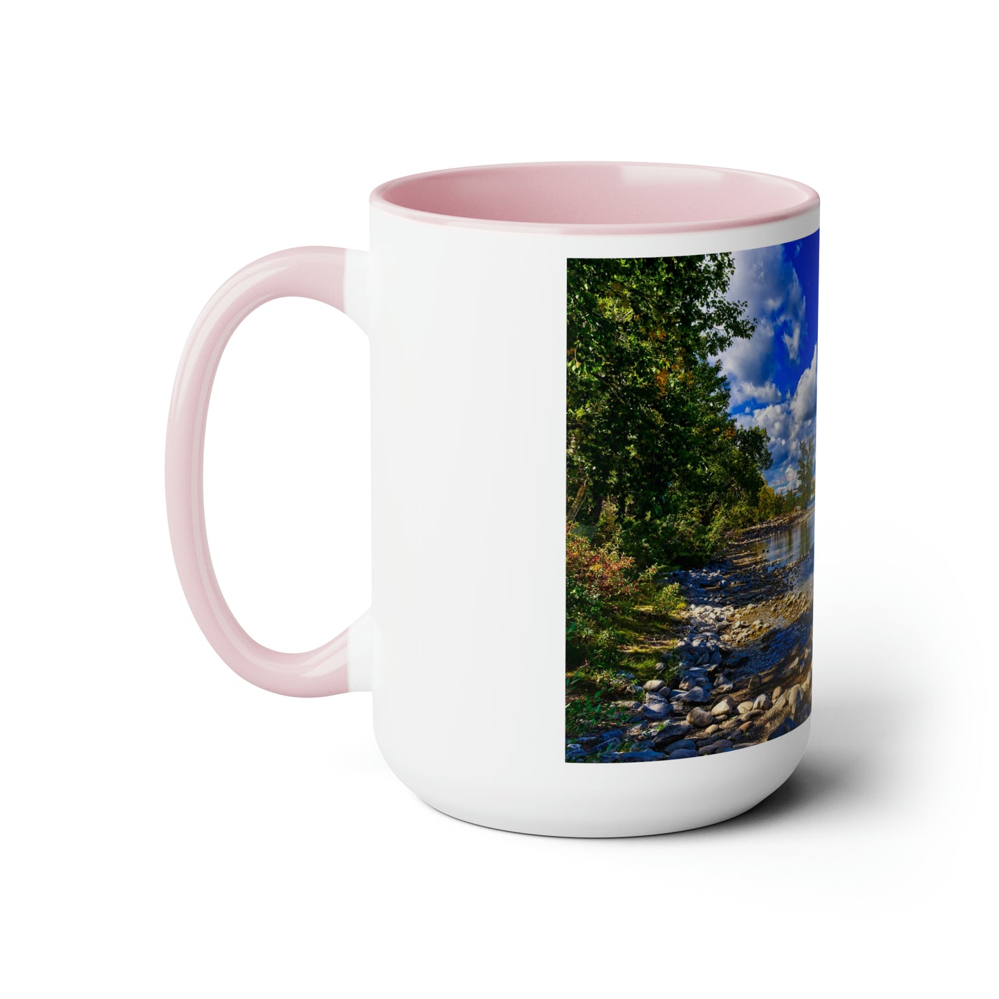 Accent Coffee Mugs, 15oz - Bow River Bowness Park Fall HDR