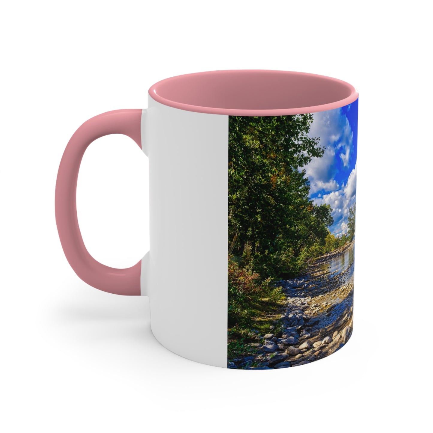 Accent Coffee Mug, 11oz - Bow River Bowness Park Fall HDR