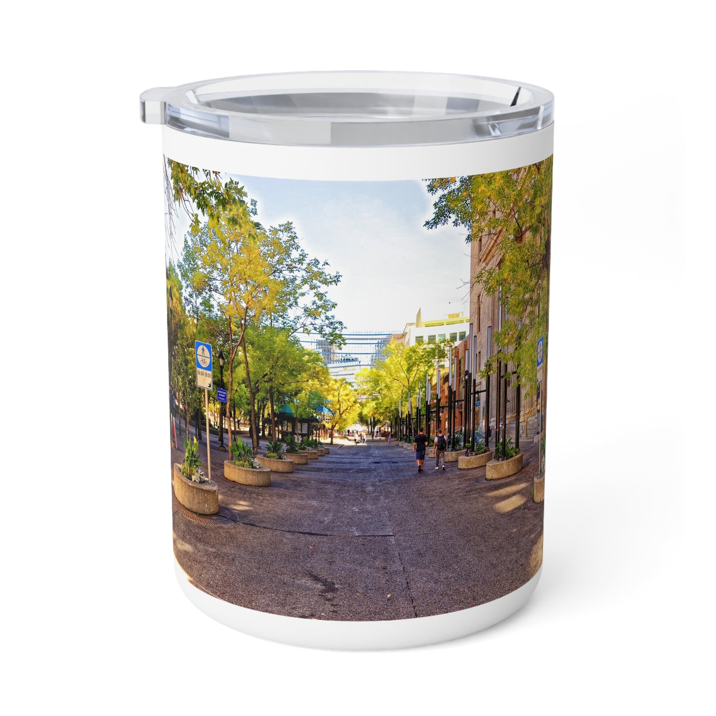 Insulated Coffee Mug, 10oz - Downtown Calgary 8th Avenue Arts Commons Fall