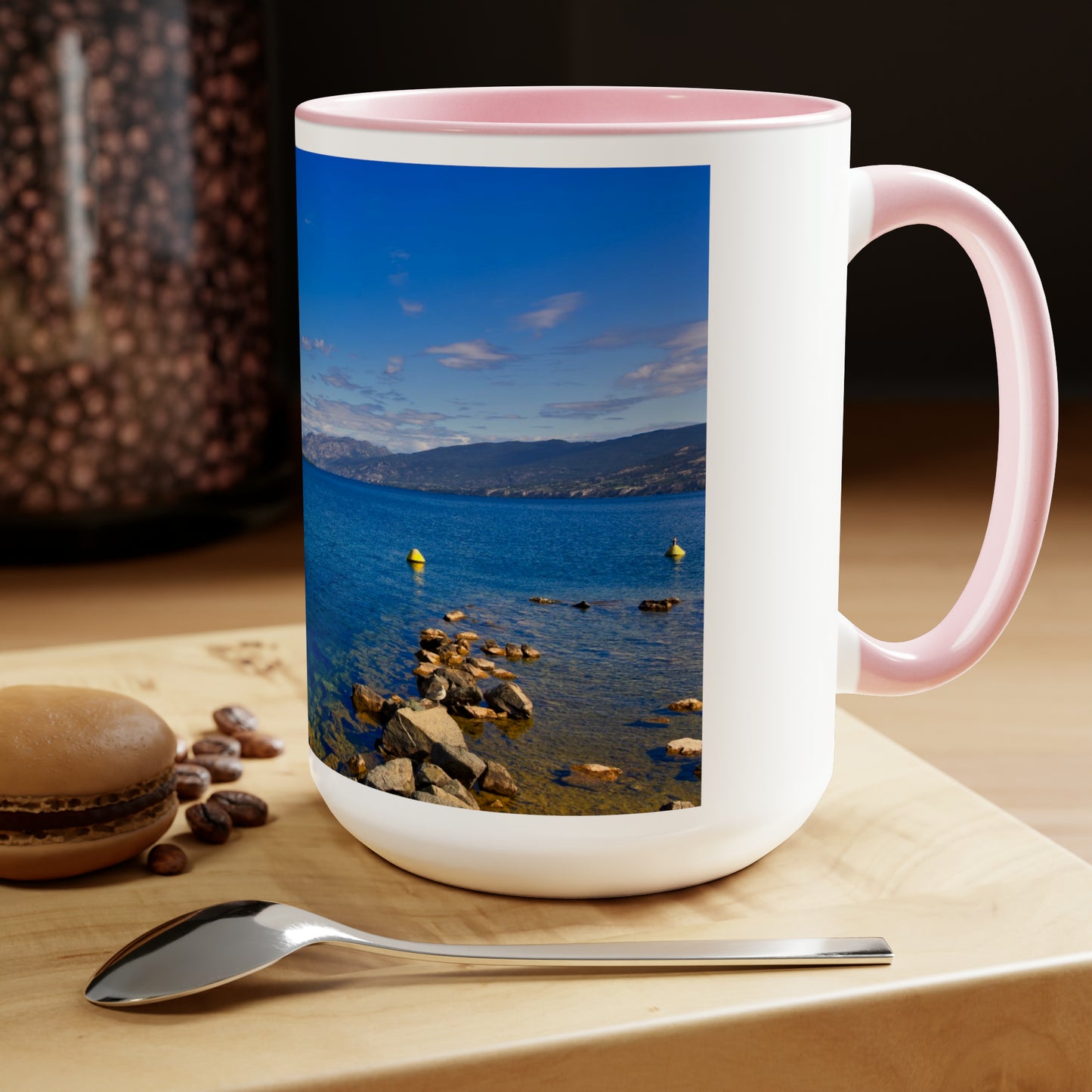 Accent Coffee Mugs, 15oz - Penticton Okanagan Lake Daytime