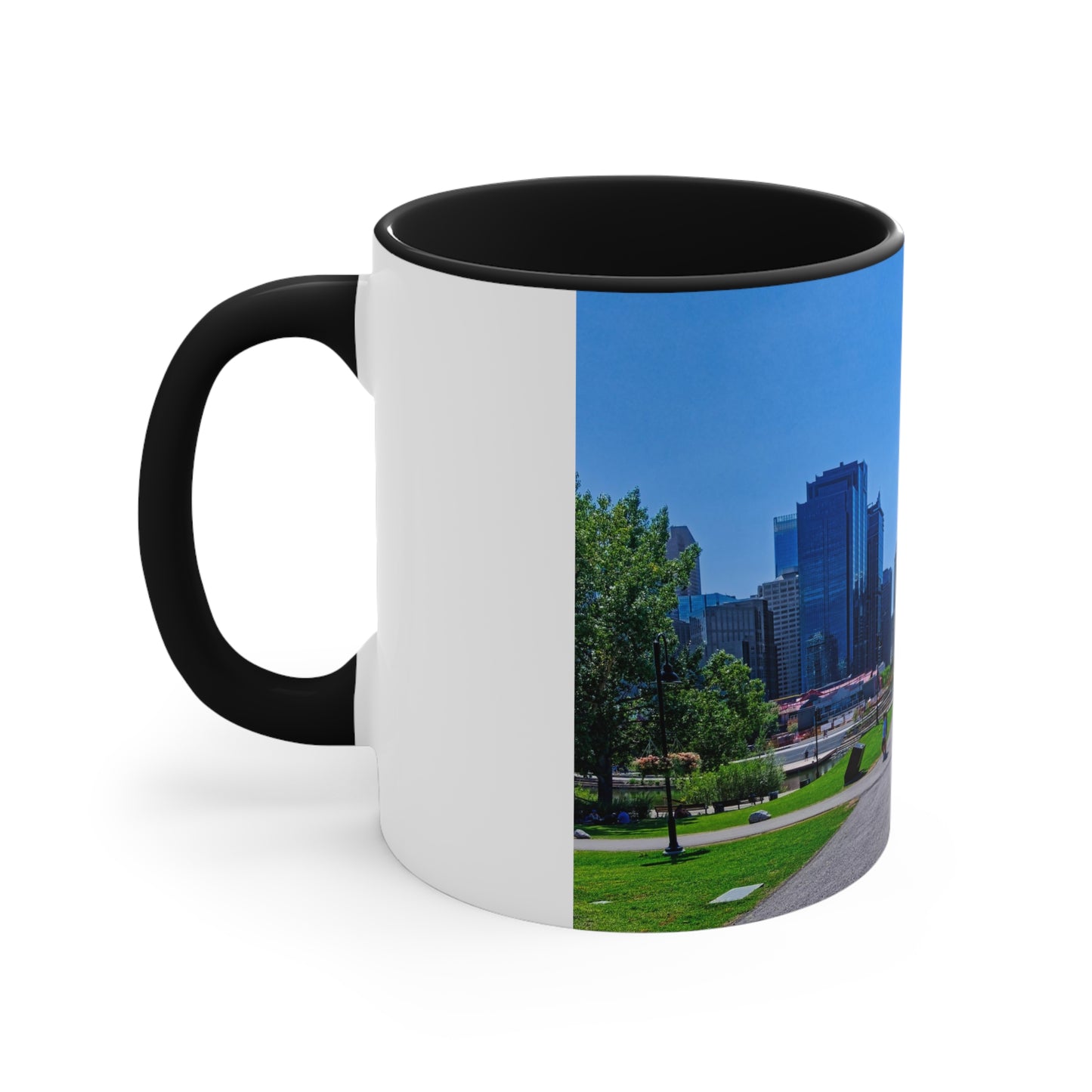 Accent Coffee Mug, 11oz  - Downtown Calgary Prince's Island Park HDR