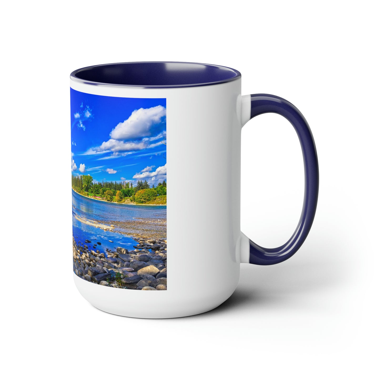 Accent Coffee Mugs, 15oz - Bow River Bowness Park Fall HDR