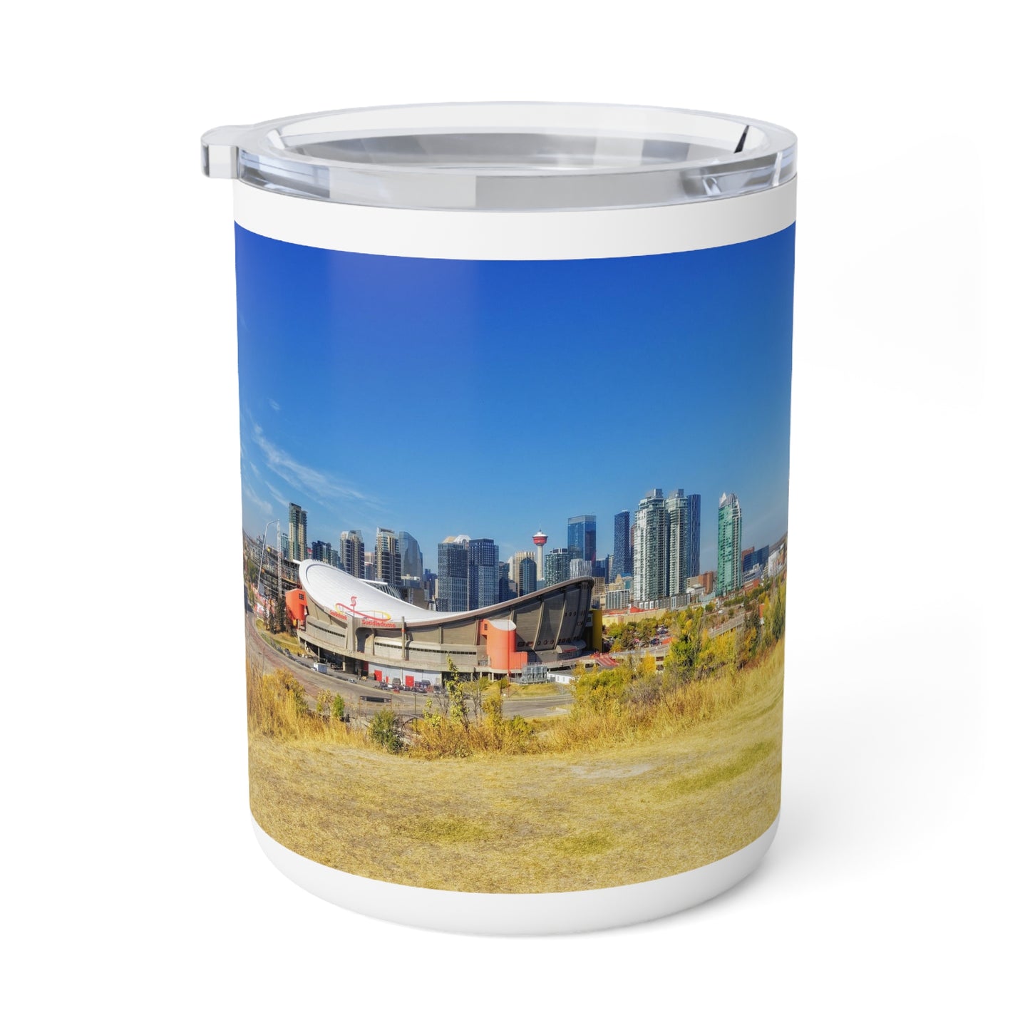 Insulated Coffee Mug, 10oz - Downtown Calgary Scotsman's Hill Fall Colours