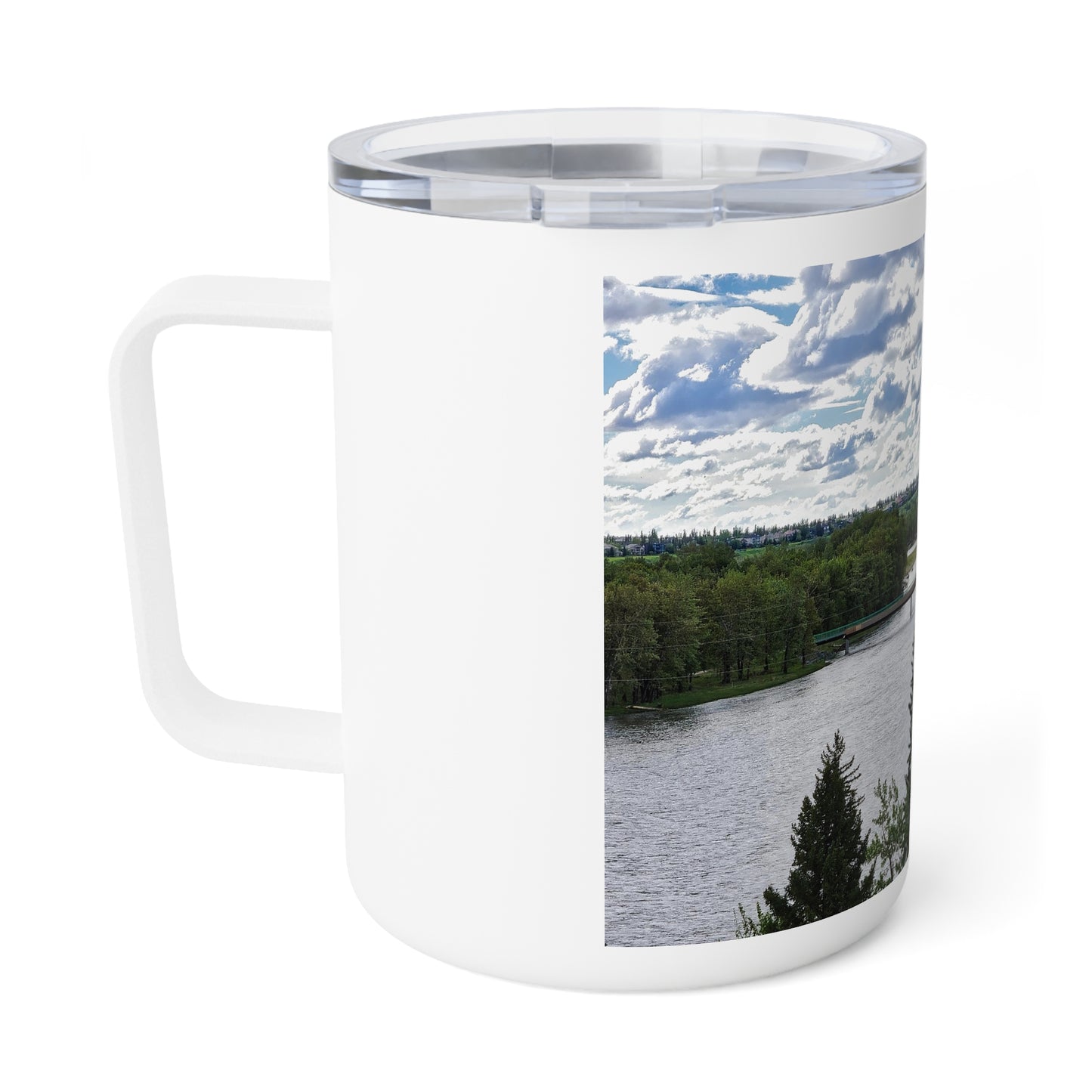 Insulated Coffee Mug, 10oz - Bow River Fish Creek Park Mallard Point