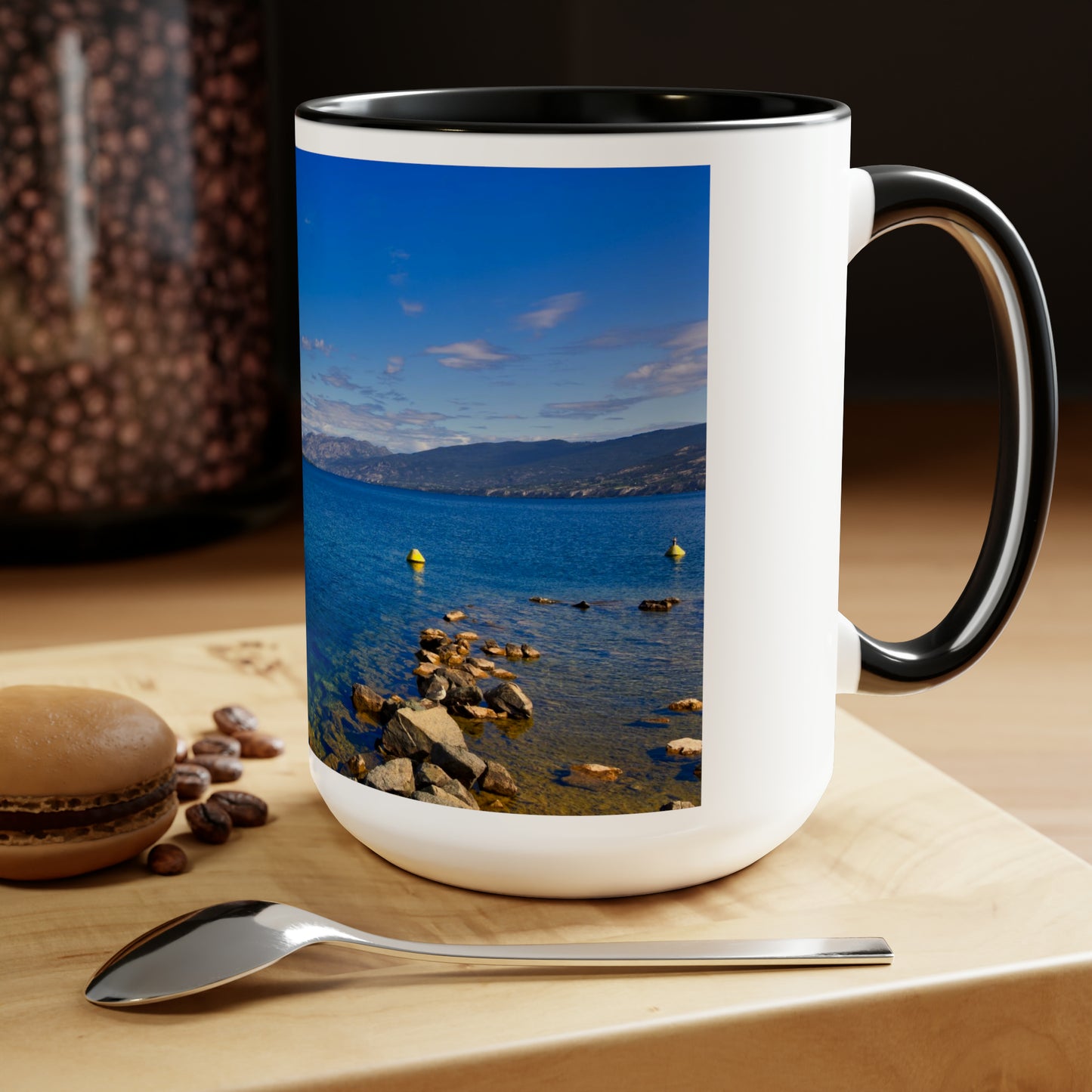 Accent Coffee Mugs, 15oz - Penticton Okanagan Lake Daytime