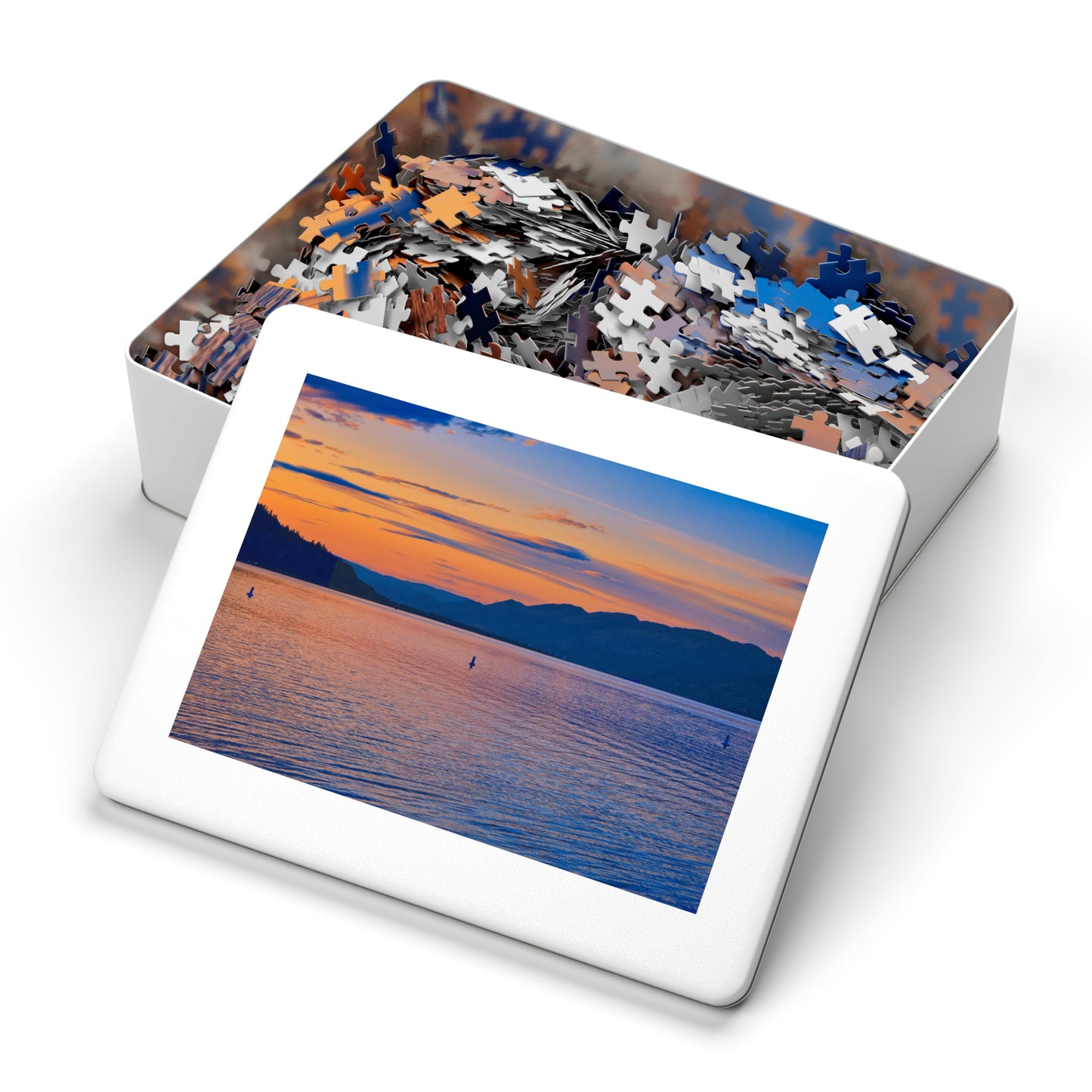 Jigsaw Puzzle (30, 110, 252, 500,1000-Piece) - Penticton Okanagan Lake Sunset