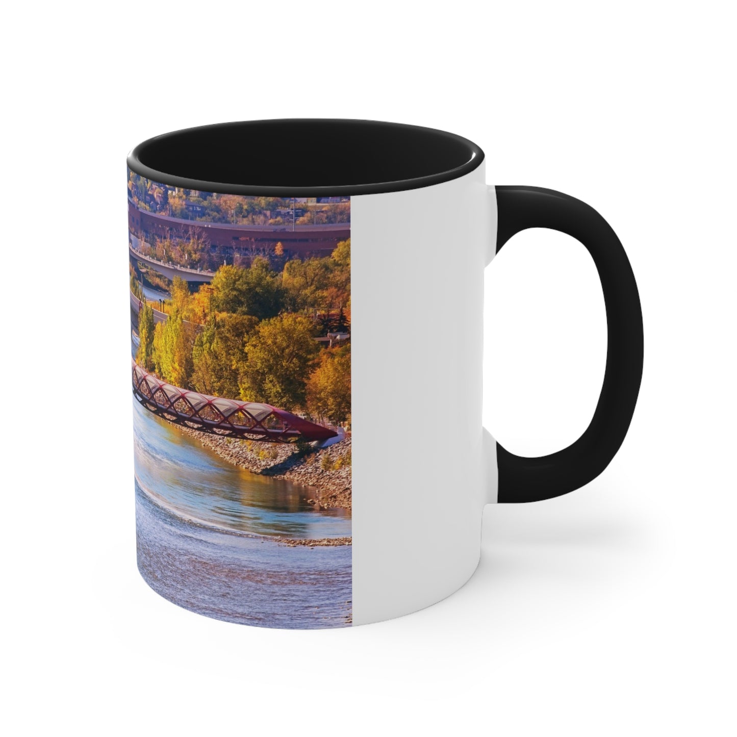 Accent Coffee Mug, 11oz - Peace Bridge McHugh Bluff Fall