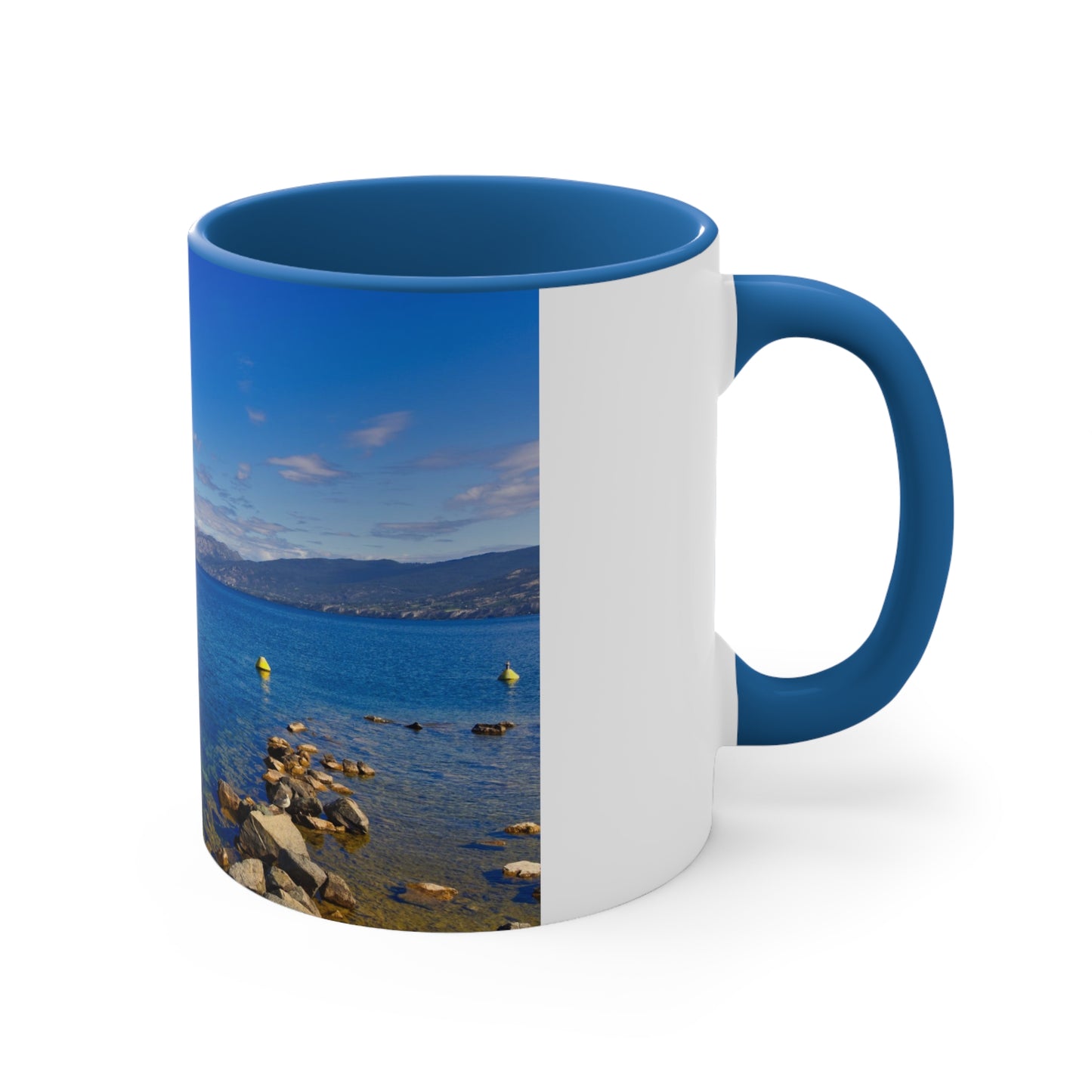 Accent Coffee Mug, 11oz - Penticton Okanagan Lake Daytime