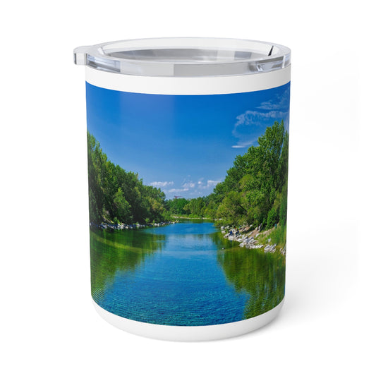 Insulated Coffee Mug, 10oz - Bow River South Prince's Island Park HDR