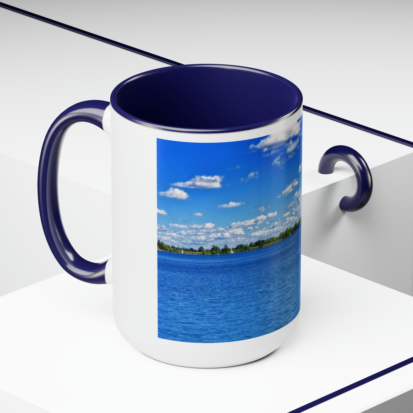 Accent Coffee Mugs, 15oz - Glenmore Reservoir South Glenmore Park Summer