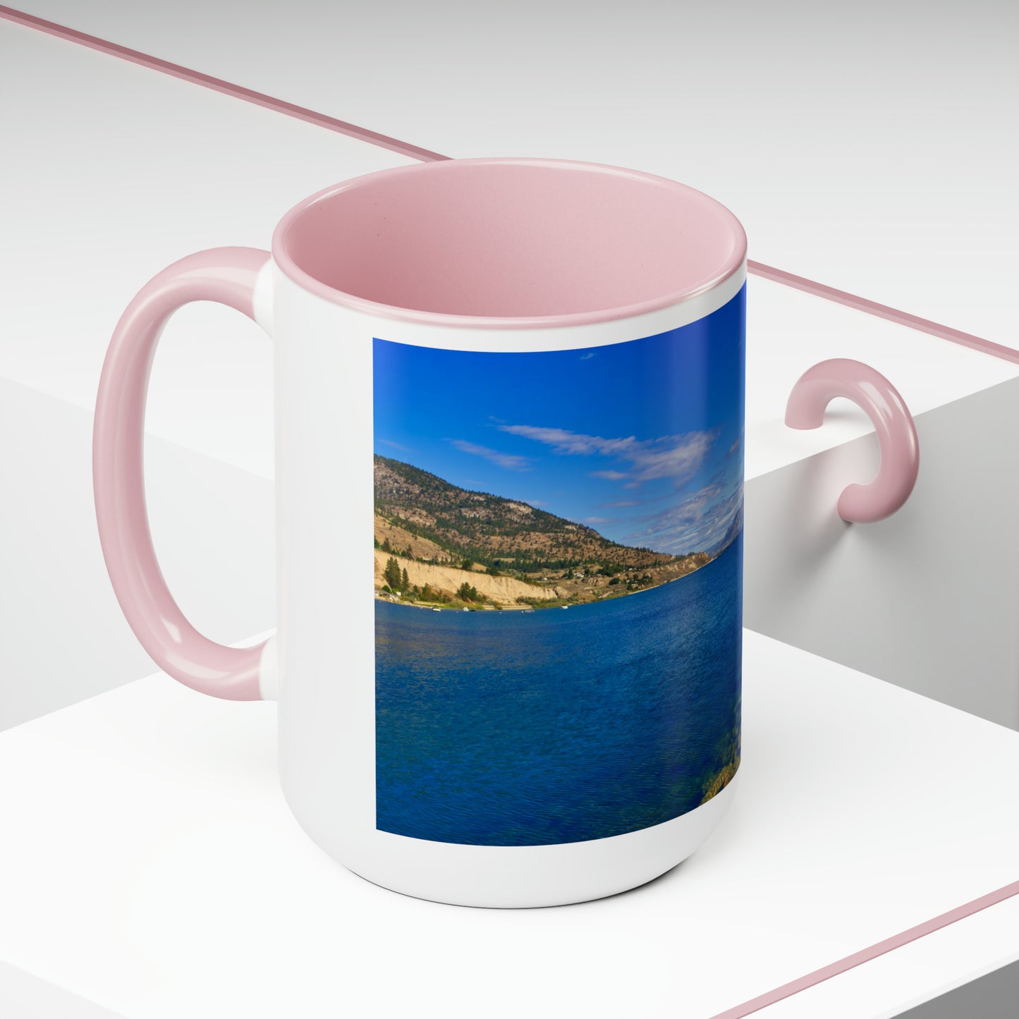 Accent Coffee Mugs, 15oz - Penticton Okanagan Lake Daytime