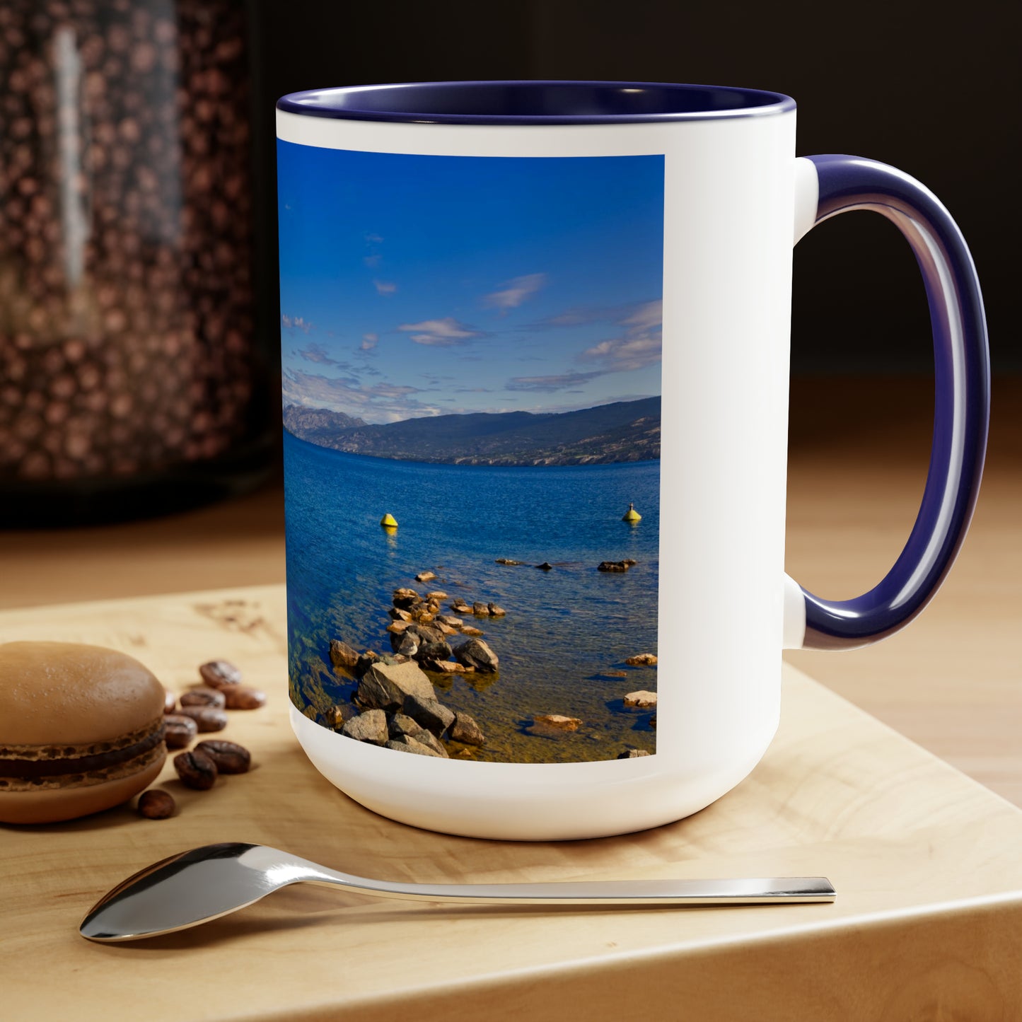 Accent Coffee Mugs, 15oz - Penticton Okanagan Lake Daytime