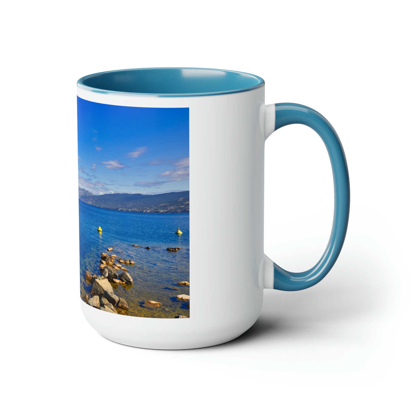 Accent Coffee Mugs, 15oz - Penticton Okanagan Lake Daytime