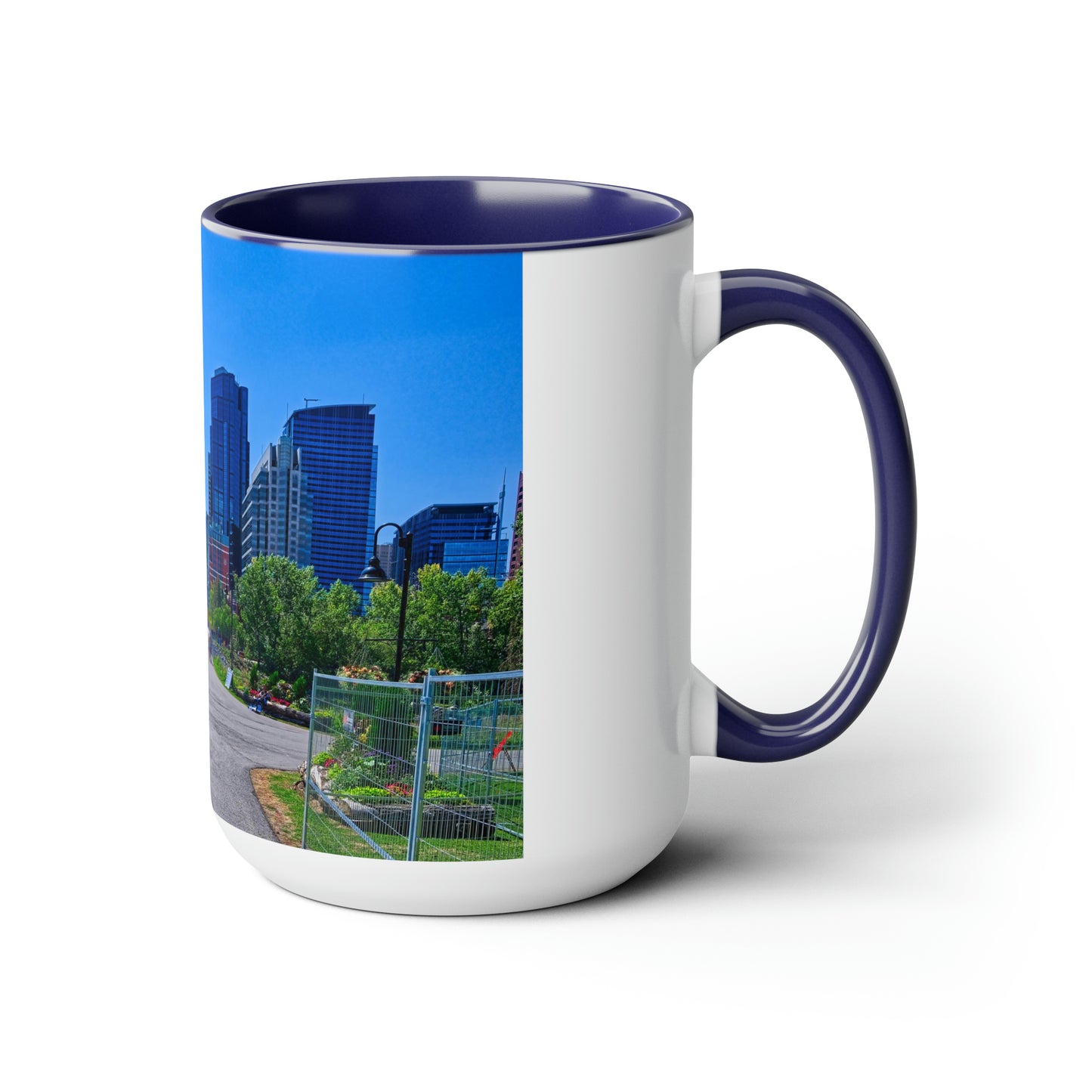 Accent Coffee Mugs, 15oz - Downtown Calgary Prince's Island Park HDR