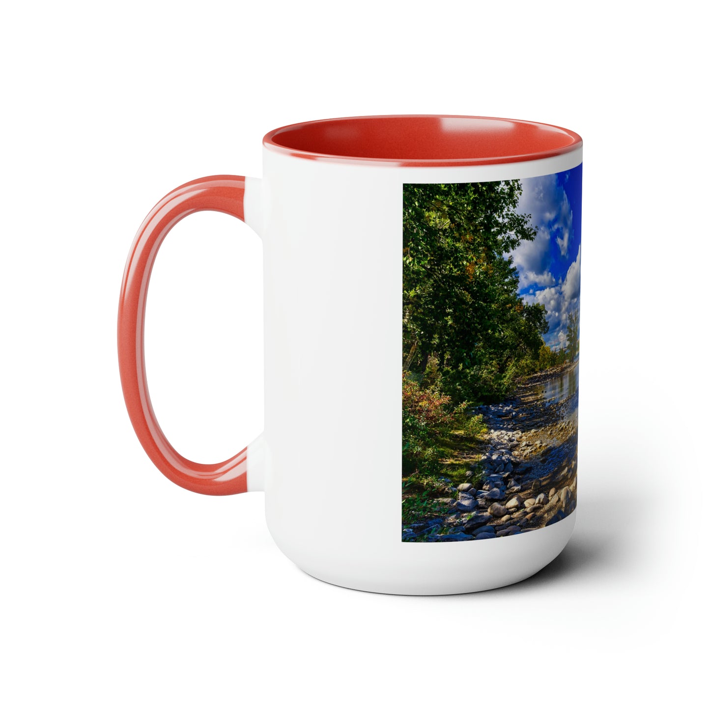 Accent Coffee Mugs, 15oz - Bow River Bowness Park Fall HDR