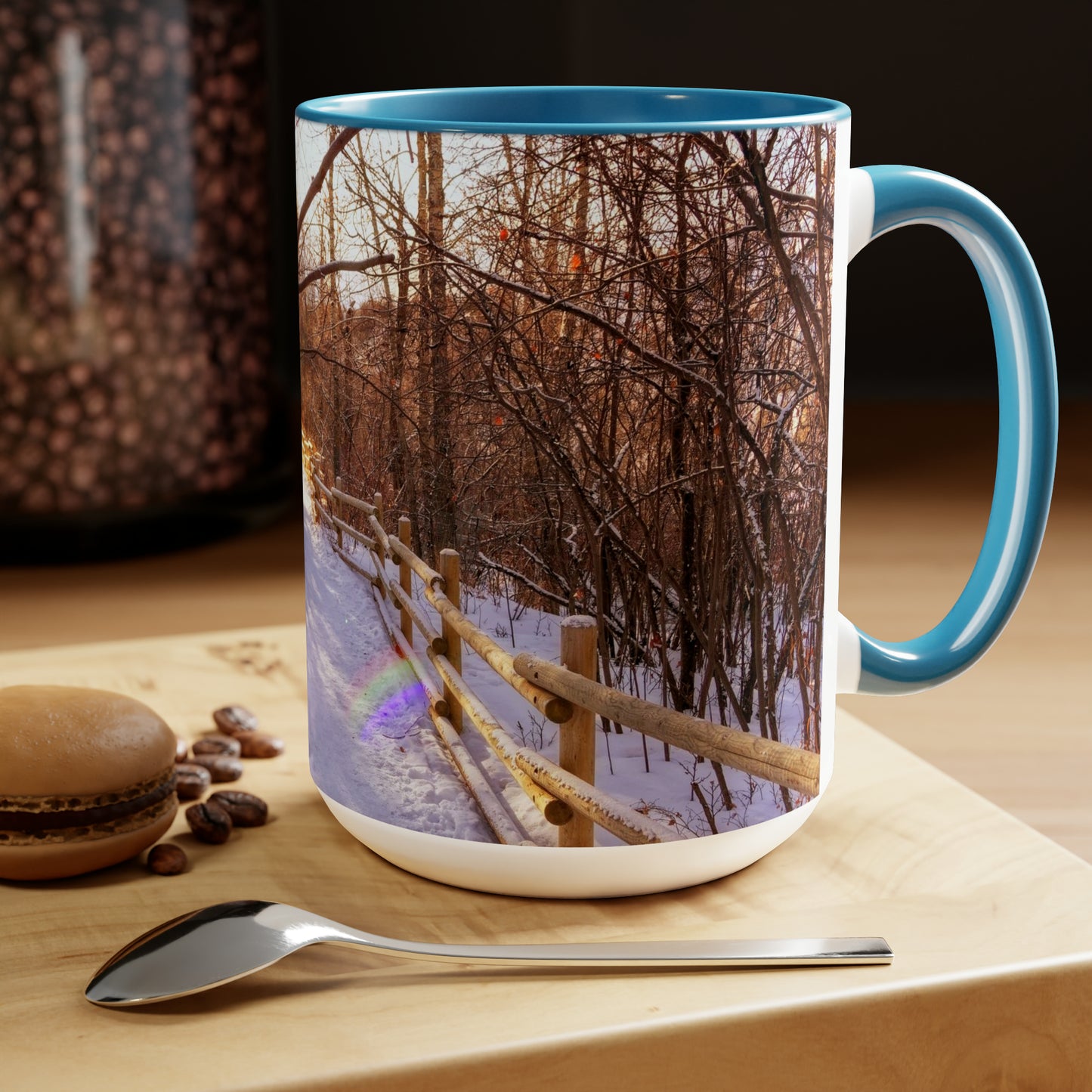 Accent Coffee Mugs, 15oz - Riverdale Park Winter Forest