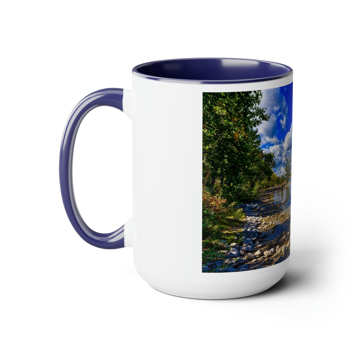 Accent Coffee Mugs, 15oz - Bow River Bowness Park Fall HDR