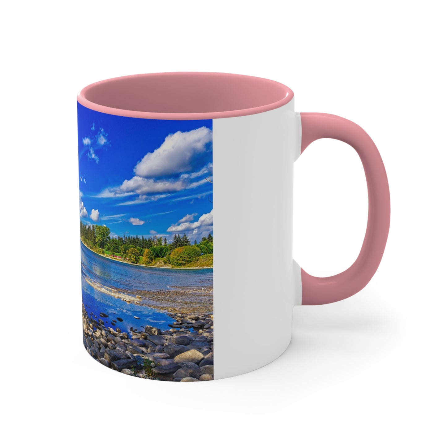 Accent Coffee Mug, 11oz - Bow River Bowness Park Fall HDR