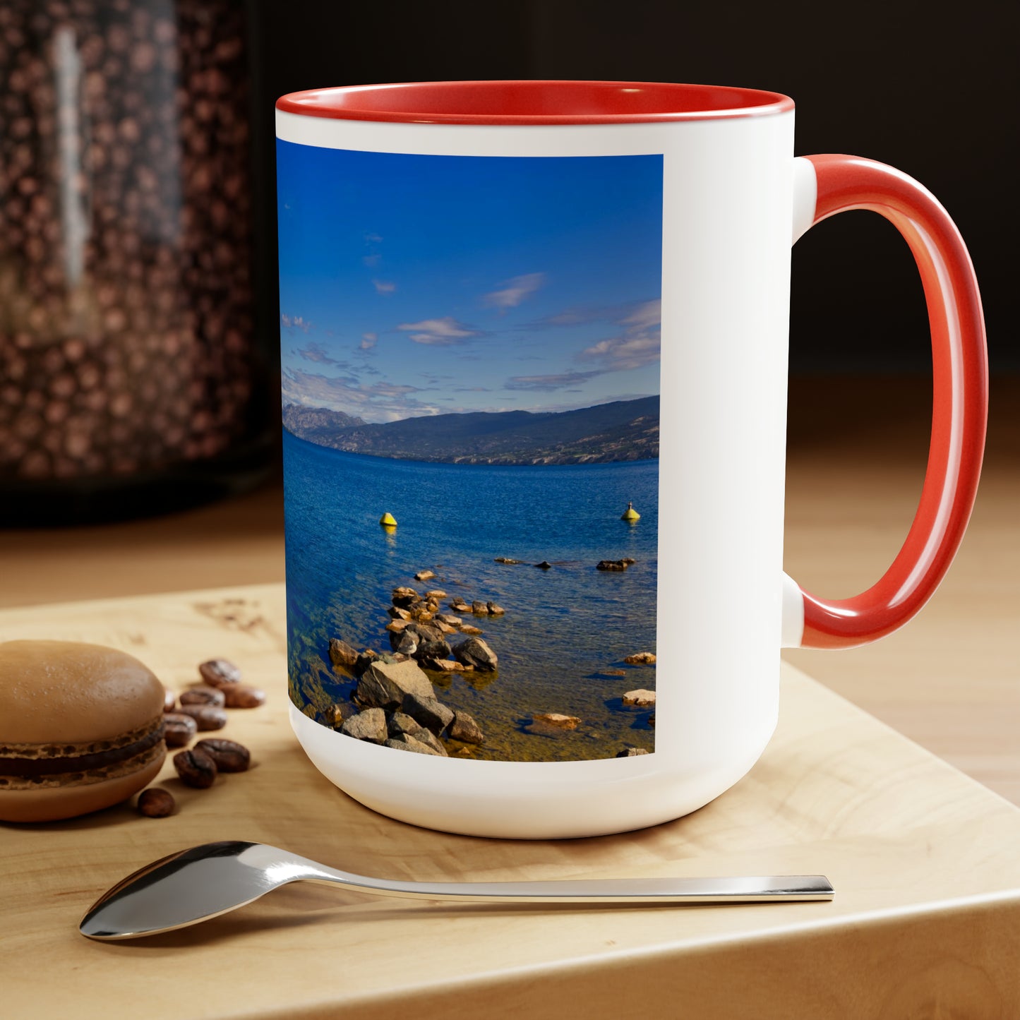 Accent Coffee Mugs, 15oz - Penticton Okanagan Lake Daytime