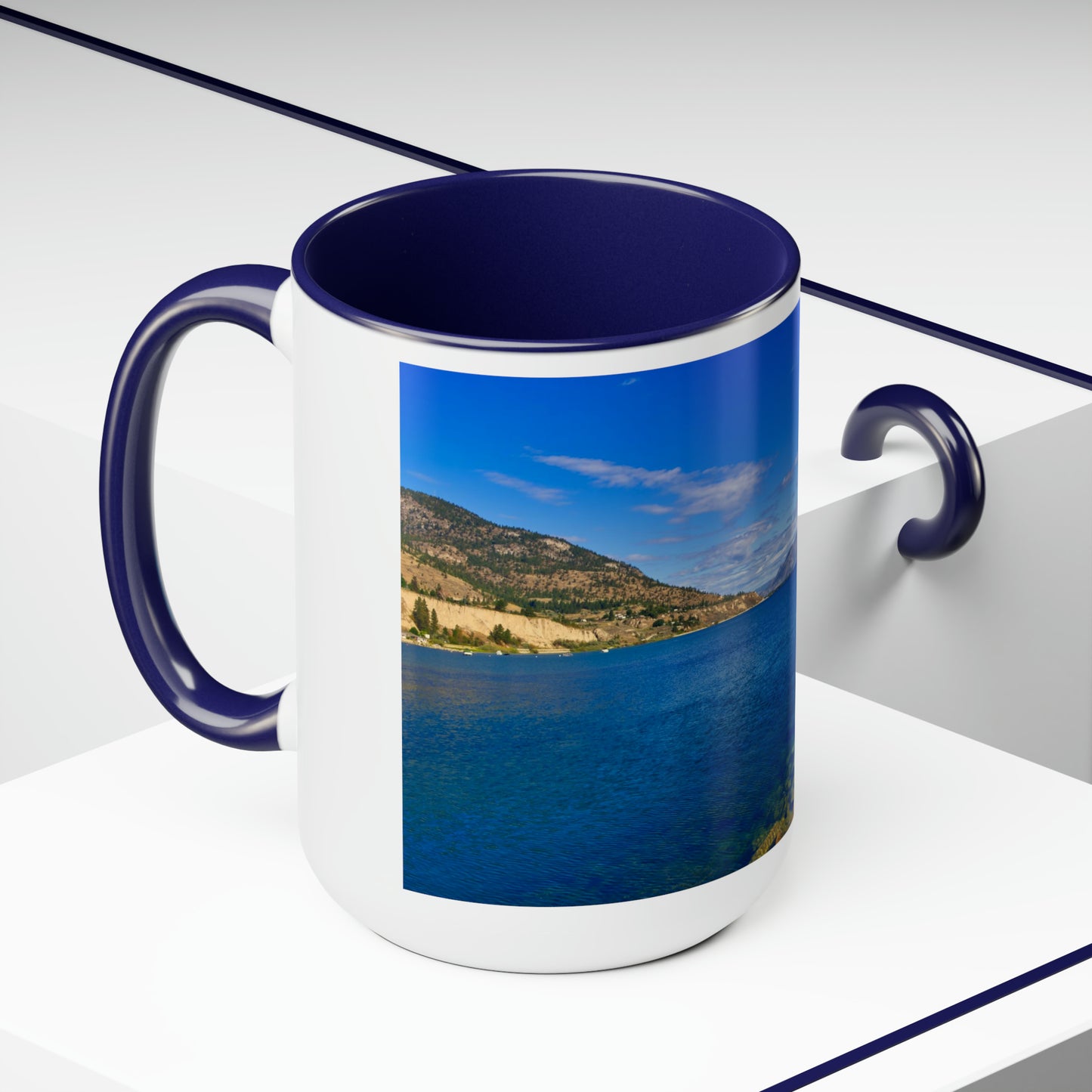 Accent Coffee Mugs, 15oz - Penticton Okanagan Lake Daytime