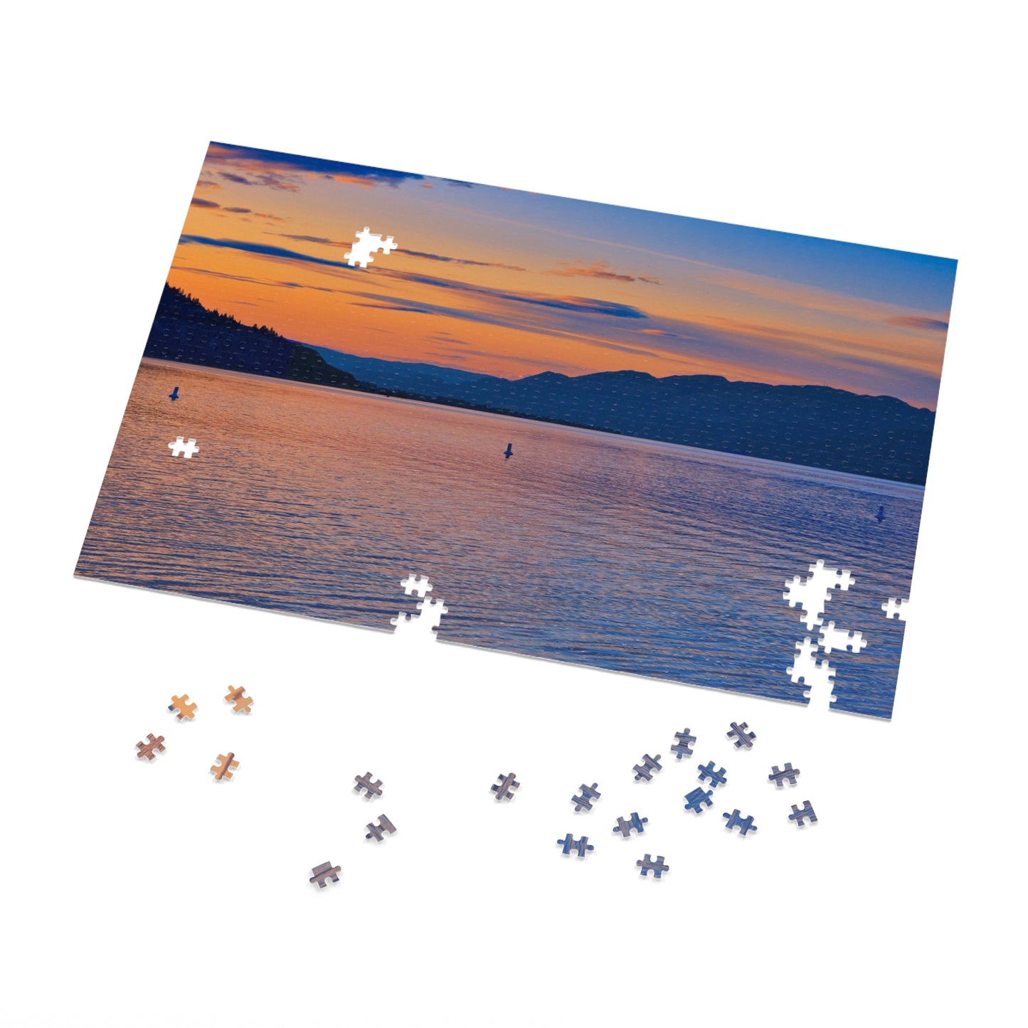 Jigsaw Puzzle (30, 110, 252, 500,1000-Piece) - Penticton Okanagan Lake Sunset