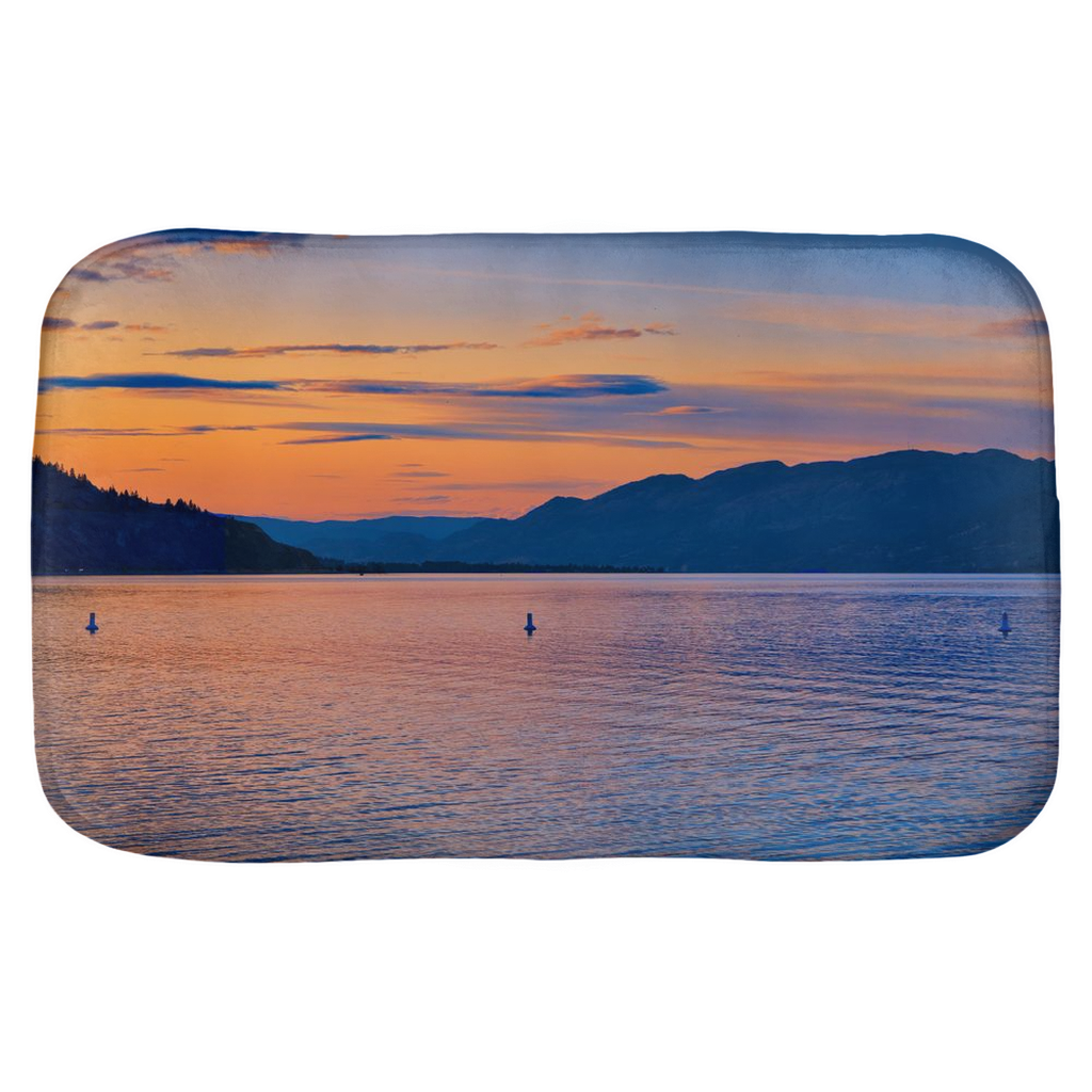 Bath Mats - Penticton Okanagan Lake Sunset