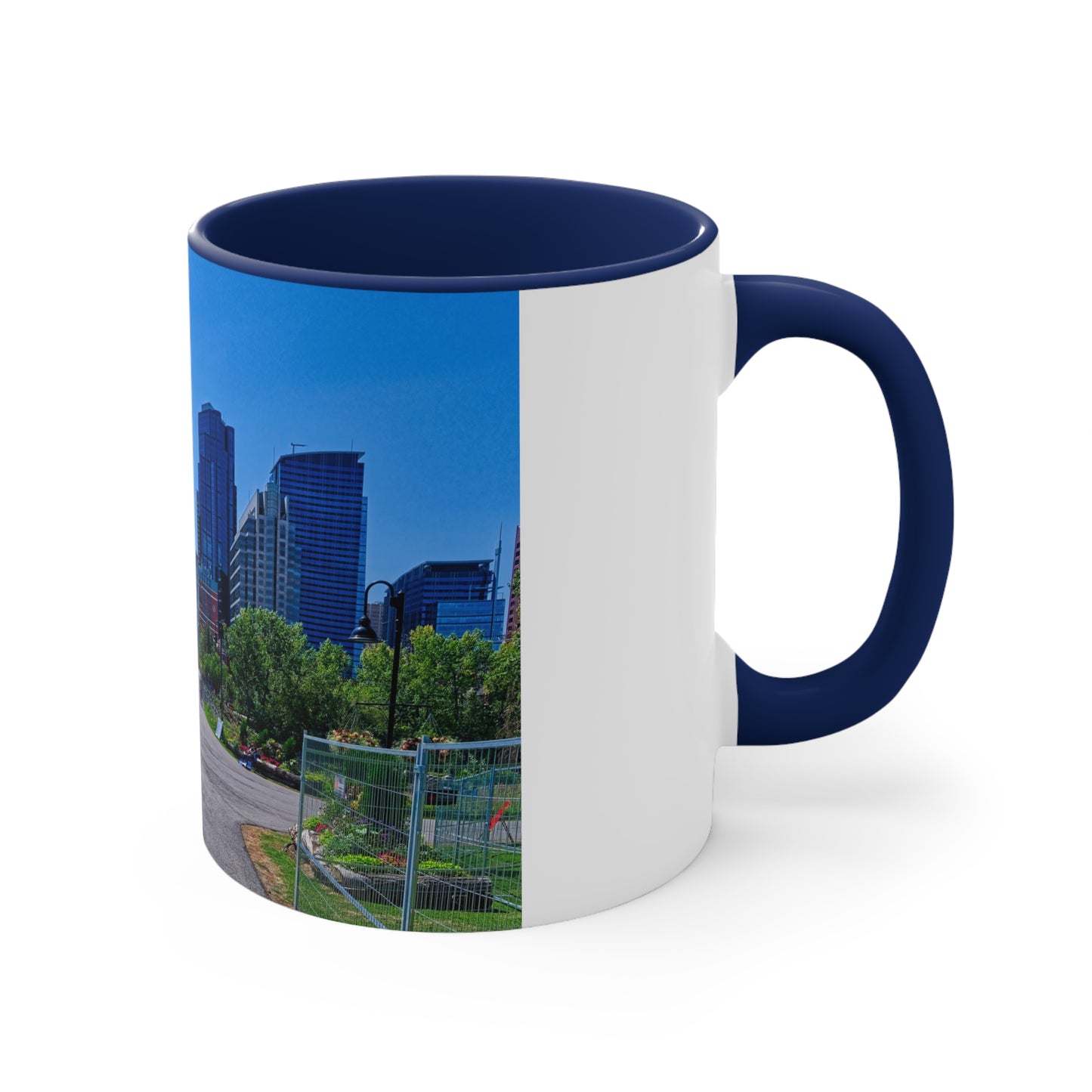 Accent Coffee Mug, 11oz  - Downtown Calgary Prince's Island Park HDR