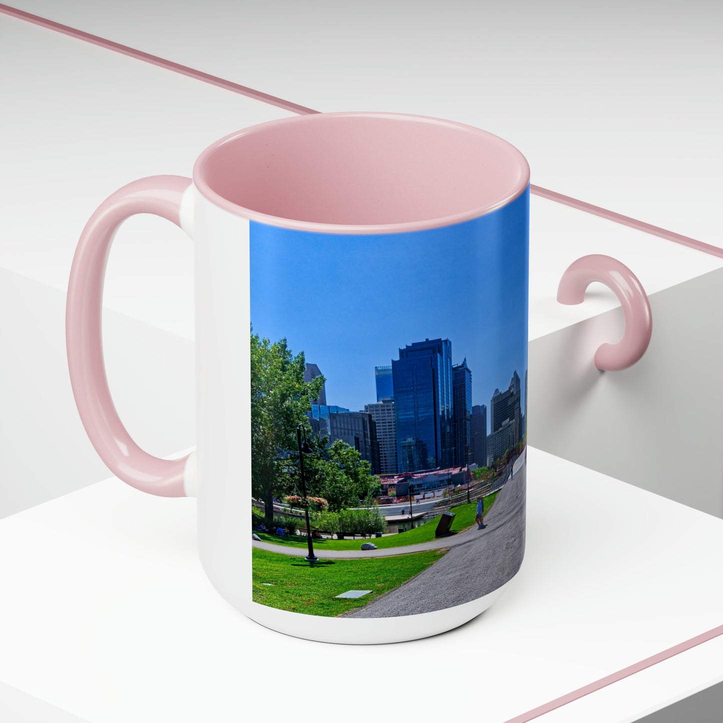 Accent Coffee Mugs, 15oz - Downtown Calgary Prince's Island Park HDR