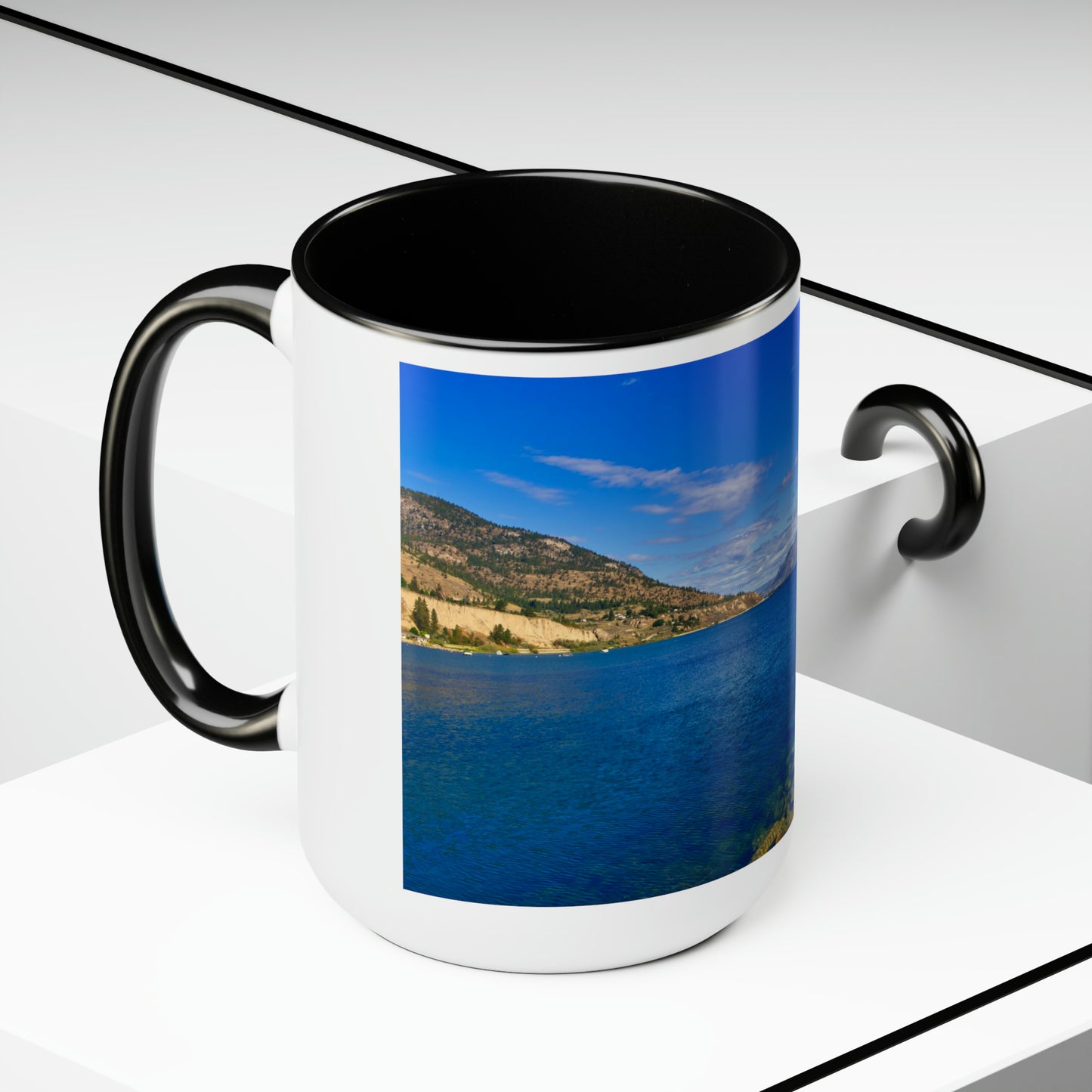 Accent Coffee Mugs, 15oz - Penticton Okanagan Lake Daytime