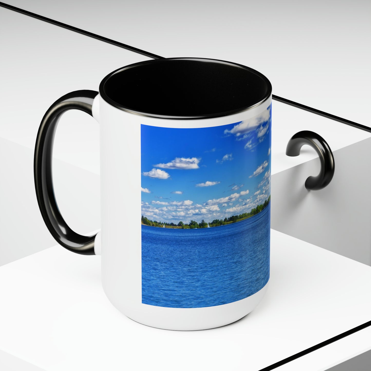 Accent Coffee Mugs, 15oz - Glenmore Reservoir South Glenmore Park Summer