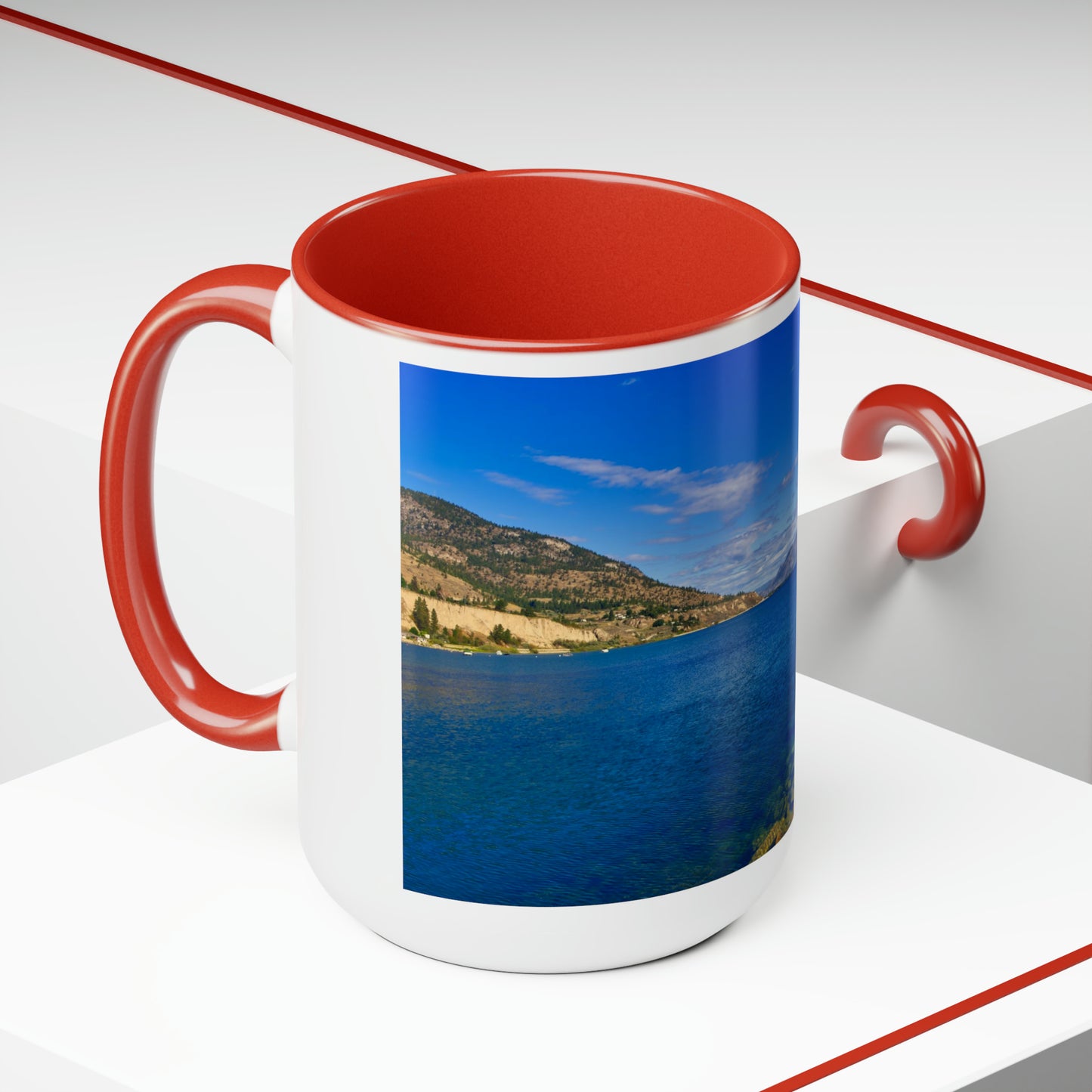 Accent Coffee Mugs, 15oz - Penticton Okanagan Lake Daytime