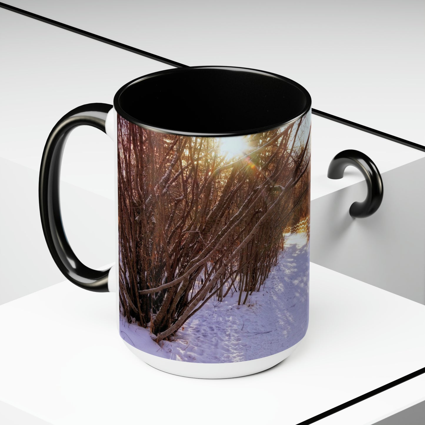 Accent Coffee Mugs, 15oz - Riverdale Park Winter Forest