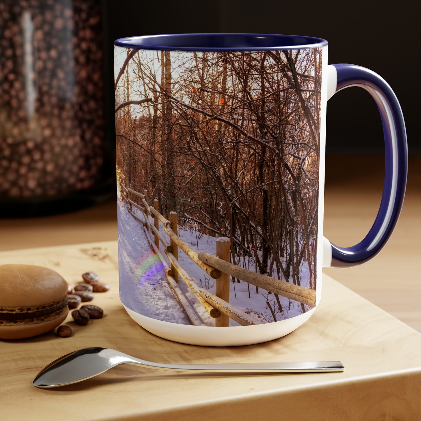 Accent Coffee Mugs, 15oz - Riverdale Park Winter Forest