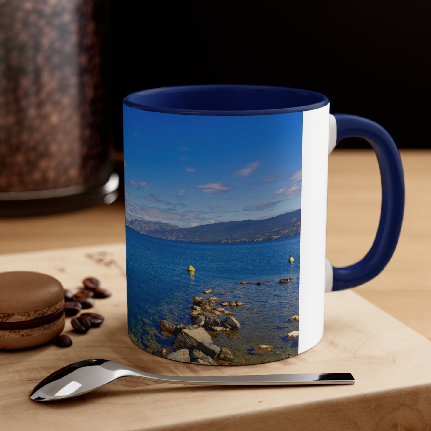 Accent Coffee Mug, 11oz - Penticton Okanagan Lake Daytime