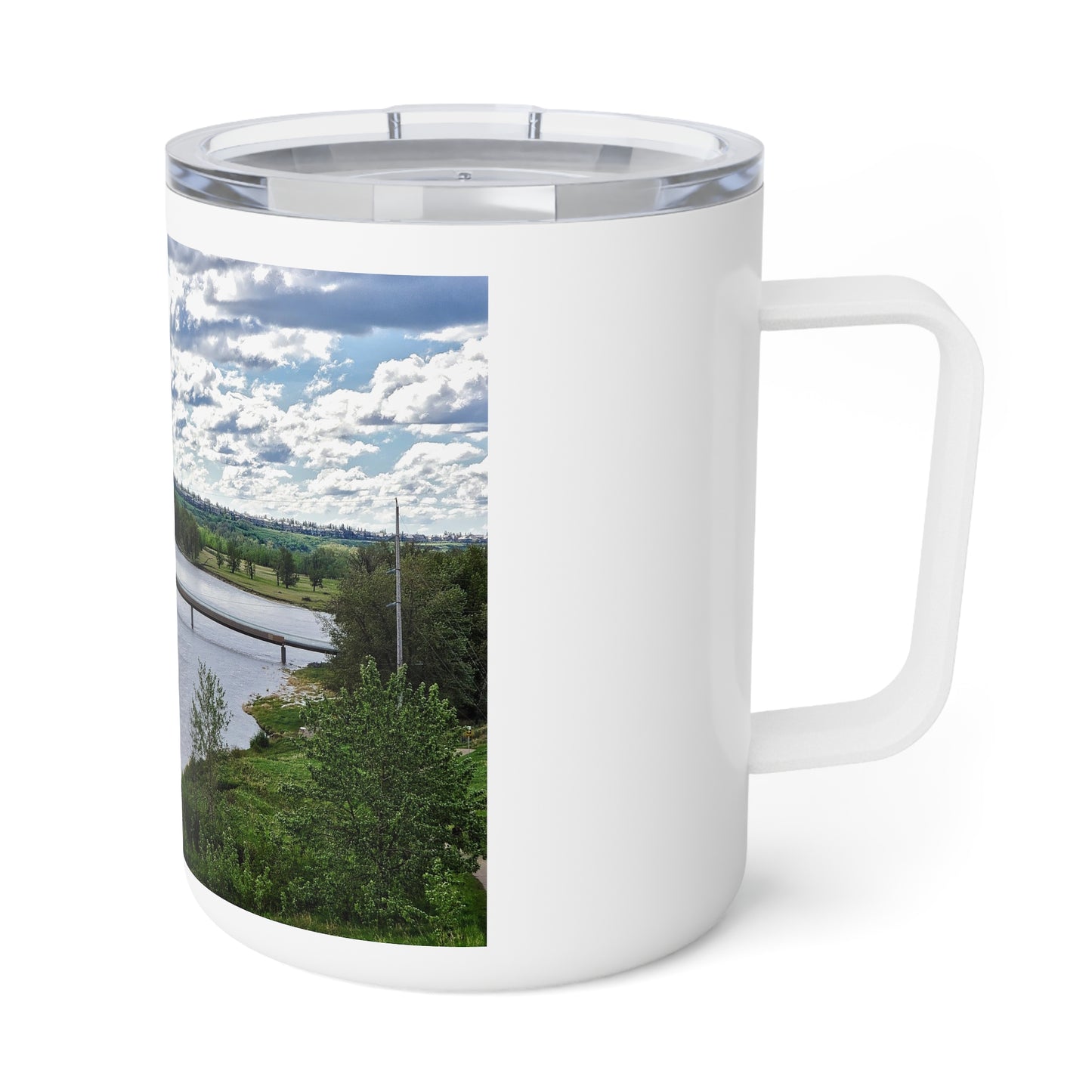 Insulated Coffee Mug, 10oz - Bow River Fish Creek Park Mallard Point