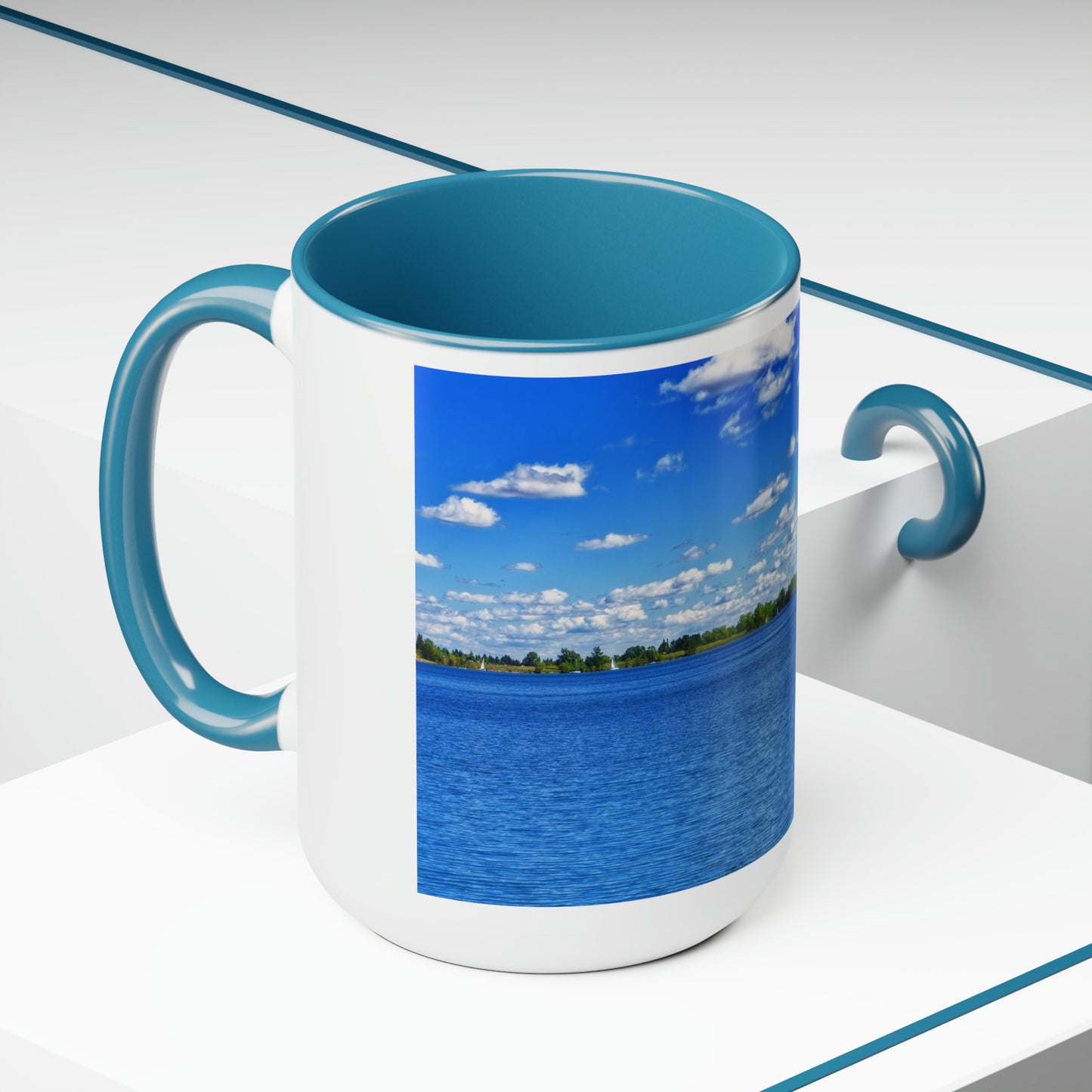 Accent Coffee Mugs, 15oz - Glenmore Reservoir South Glenmore Park Summer