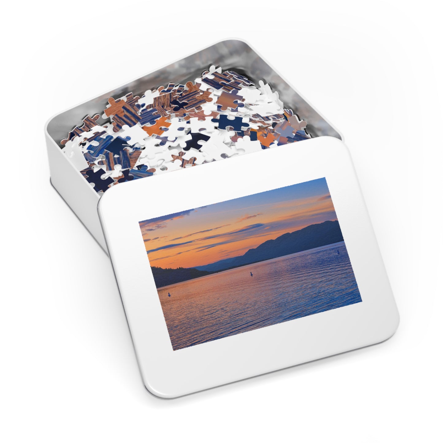 Jigsaw Puzzle (30, 110, 252, 500,1000-Piece) - Penticton Okanagan Lake Sunset