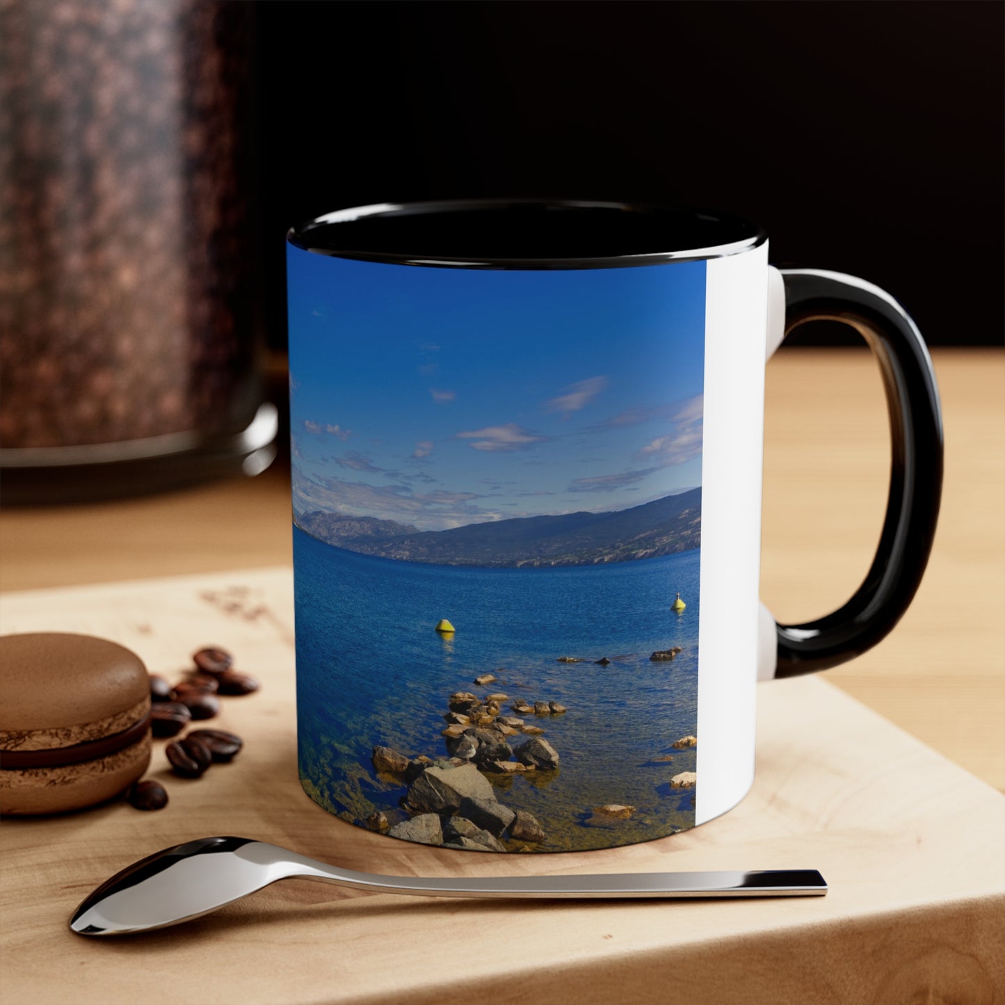 Accent Coffee Mug, 11oz - Penticton Okanagan Lake Daytime