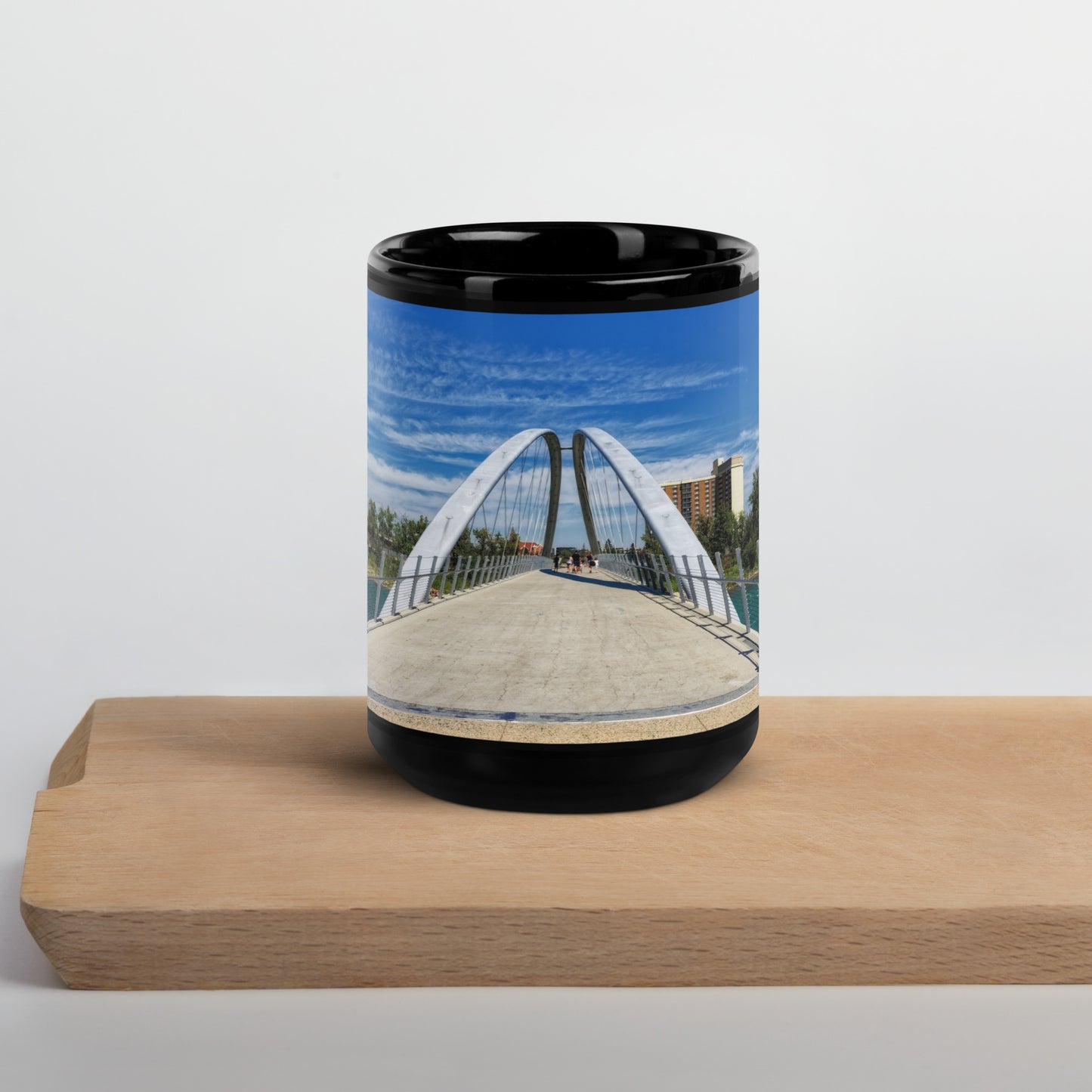 Black Glossy Mug - George C. King Bridge