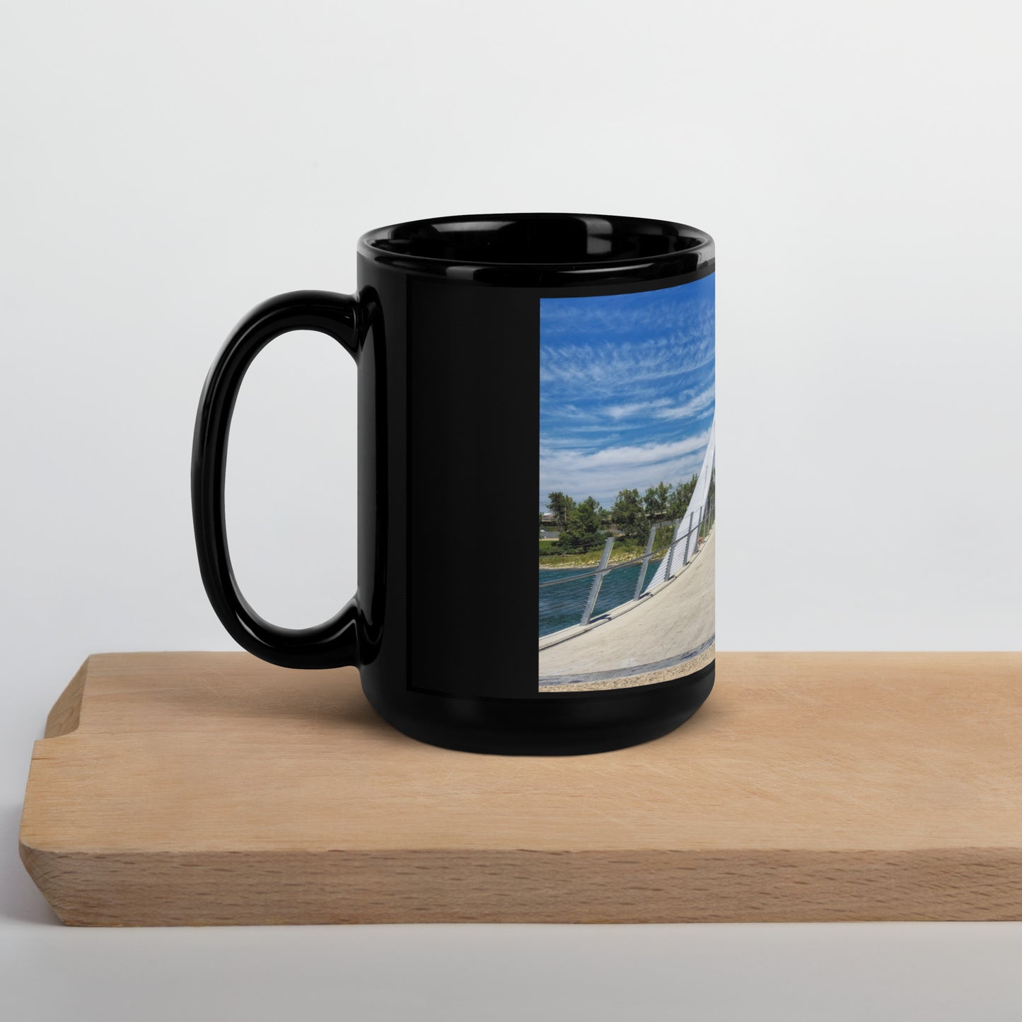 Black Glossy Mug - George C. King Bridge