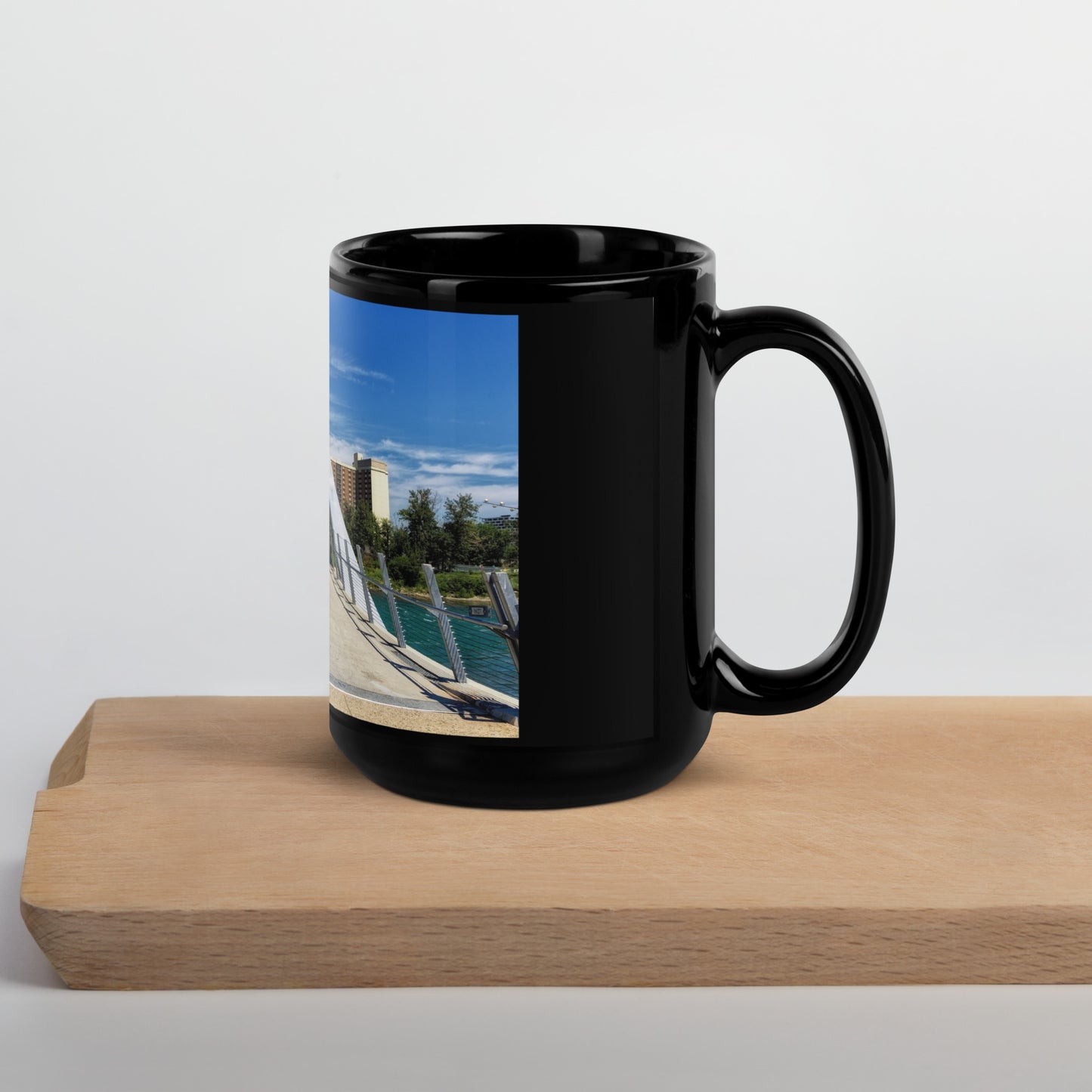 Black Glossy Mug - George C. King Bridge