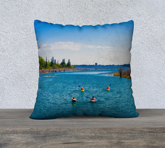 22x22 Pillow Case - Elbow River Weaselhead