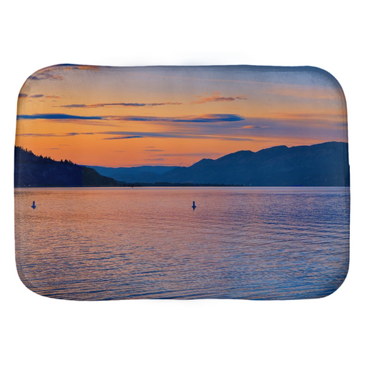 Bath Mats - Penticton Okanagan Lake Sunset