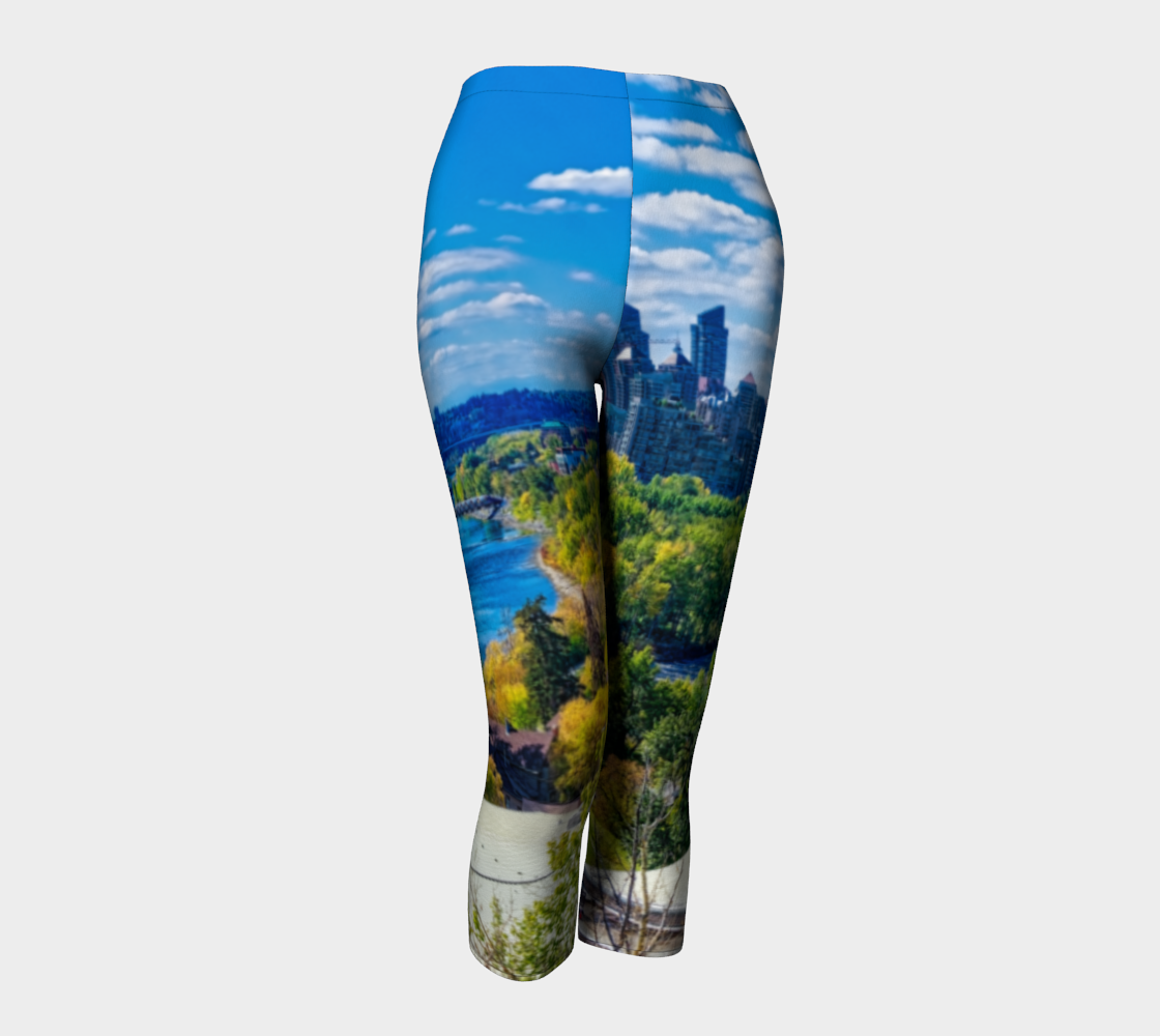 Women's Capris - Bow River Peace Bridge McHugh Bluff Fall HDR