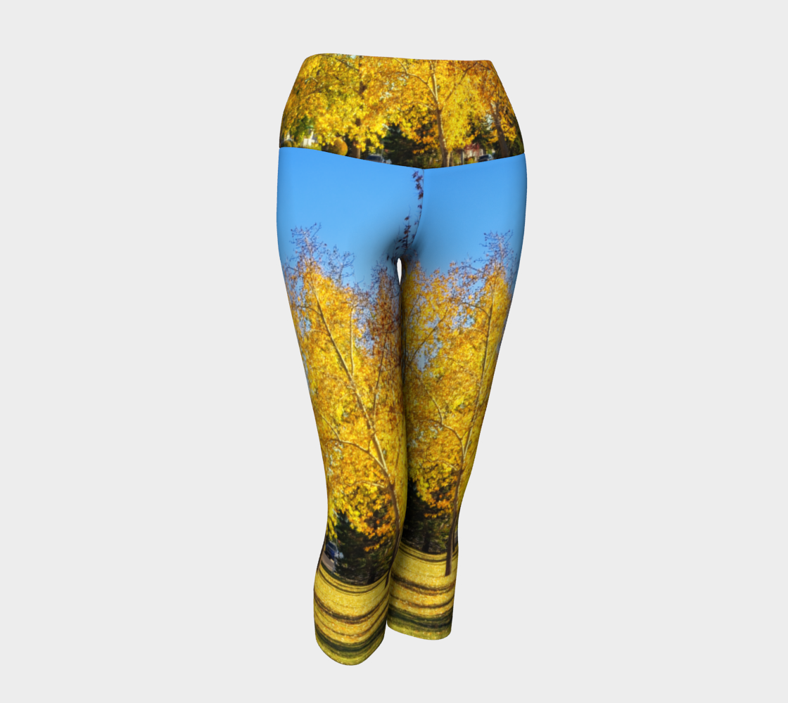 Women's Yoga Capris - Calgary in the Fall