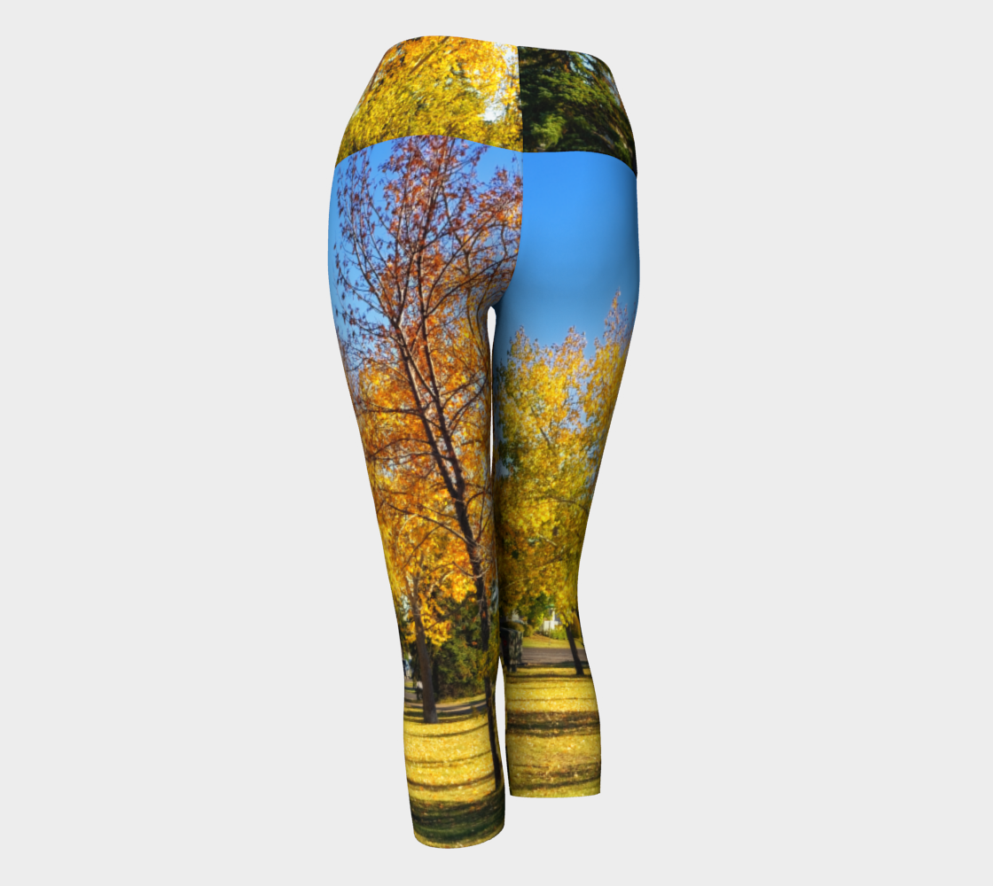 Women's Yoga Capris - Calgary in the Fall