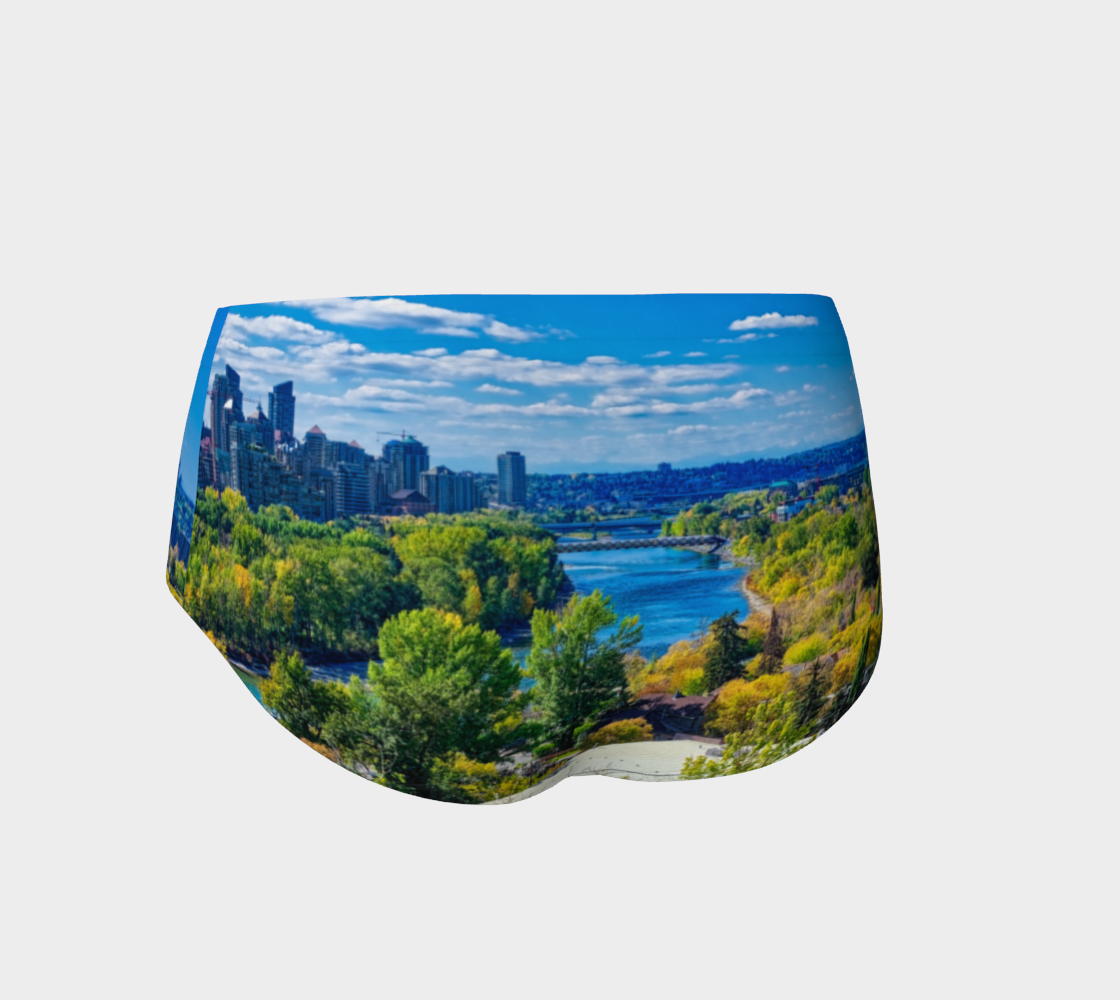 Women's Mini Shorts - Bow River Peace Bridge McHugh Bluff HDR