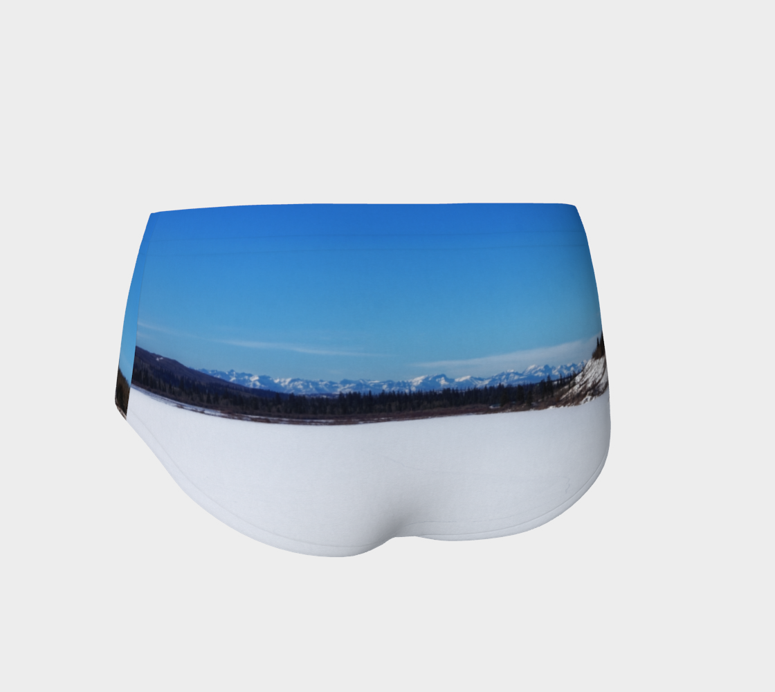 Women's Mini Shorts - Glenmore Reservoir Winter